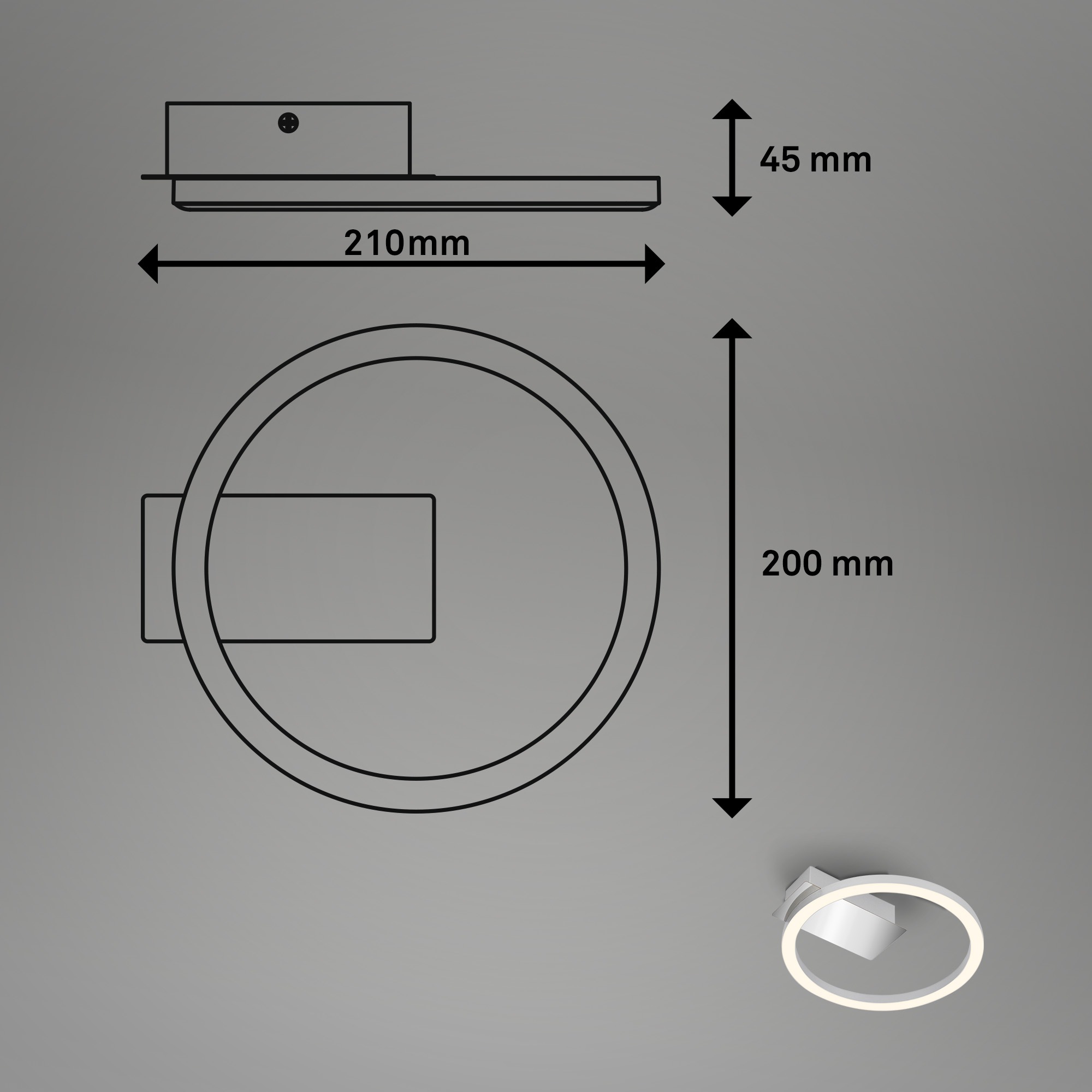Briloner Leuchten LED Deckenleuchte »Frame NICI«