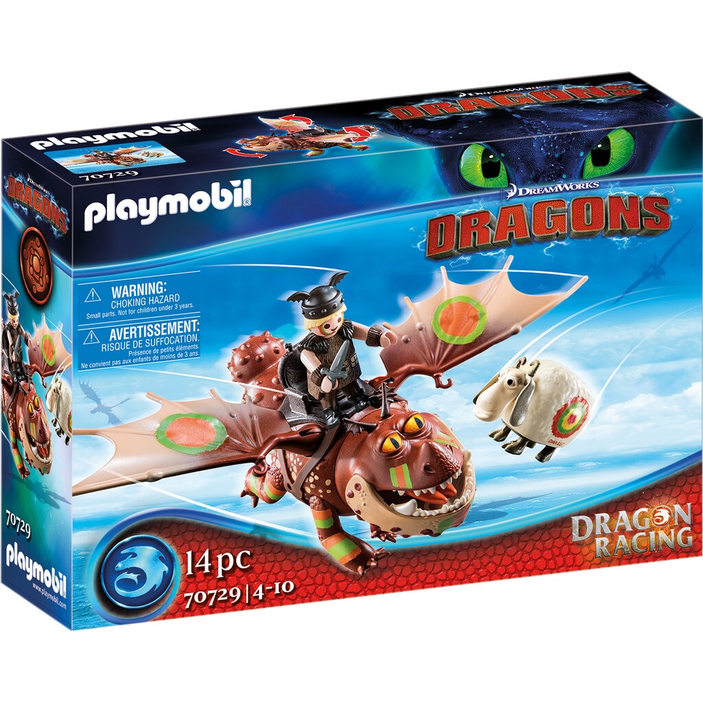 Playmobil® Konstruktions-Spielset »Dragon Racing: Fischbein und Fleischklops (70729), Dragons«, (14 St.), Made in Europe