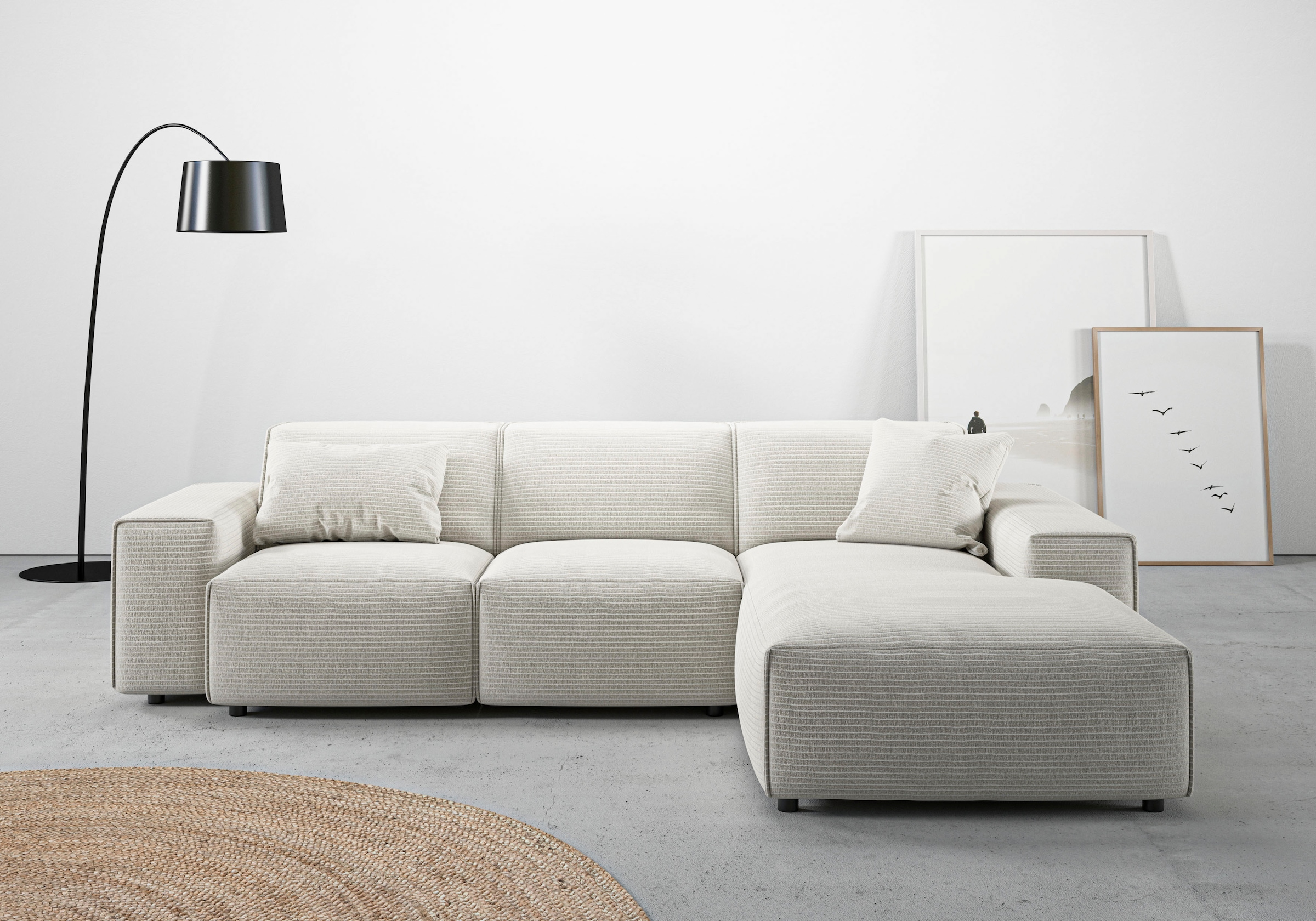 andas Ecksofa »Glimminge L-Form auch in Breitcord, Feincord + Easy care-Bez günstig online kaufen