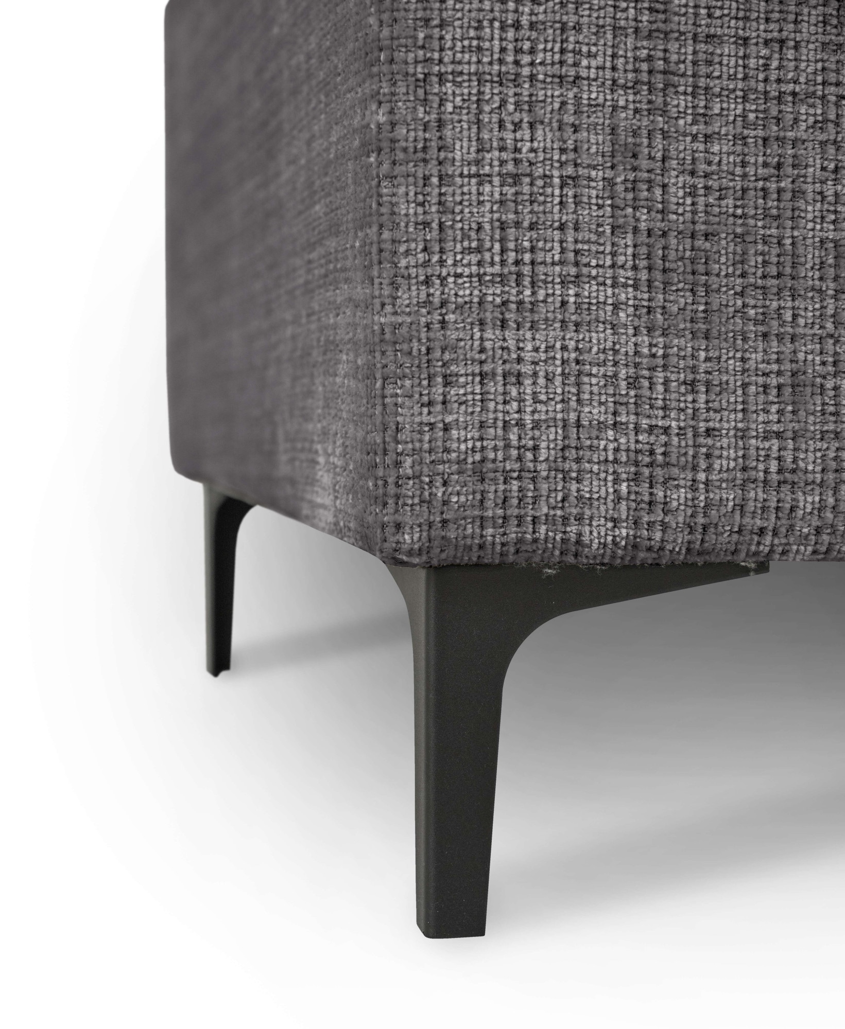 Places of Style Wohnlandschaft »XXL Sofa Oland, Struktur, Flachgewebe, Luxus-Microfaser, Boucle«, U-Form, 345 cm, Wellenunterfederung, Skandi-Design, Metallfüße
