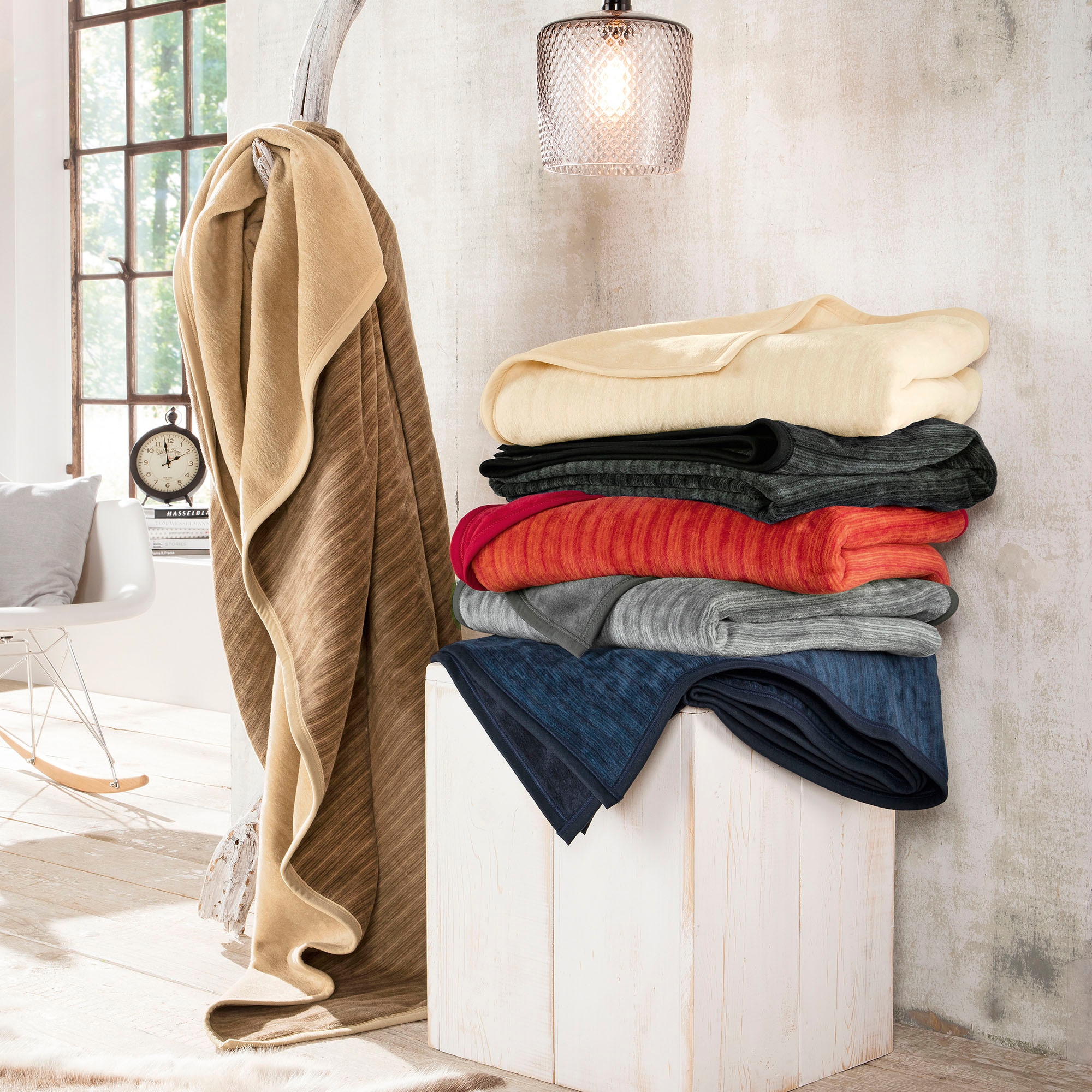 IBENA Kniedecke »Uni Kniedecke Luxus«, unifarbenes Design
