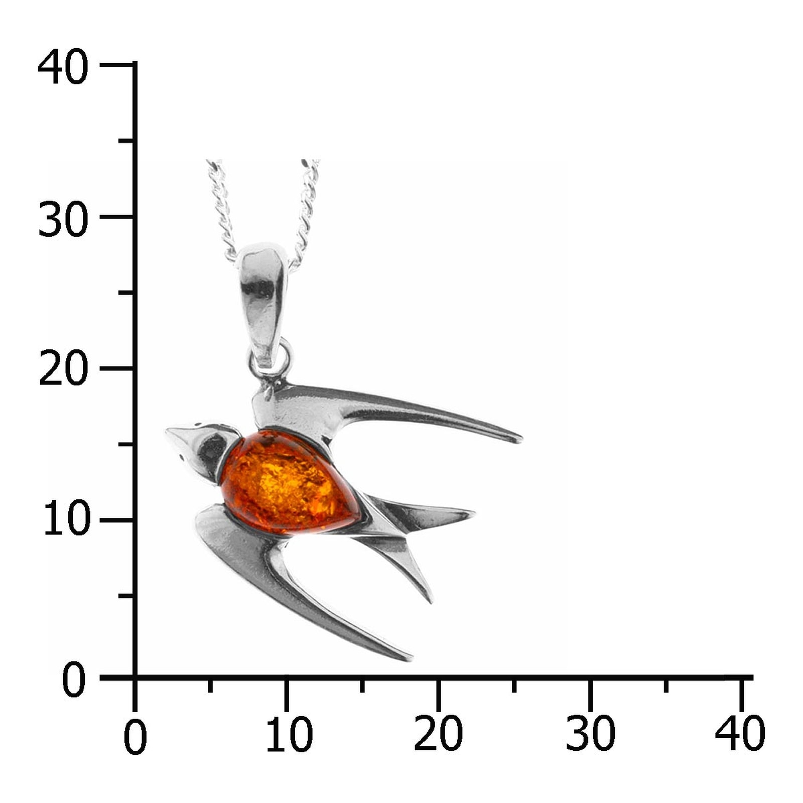 OSTSEE-SCHMUCK Kette mit Anhänger »Ostsee-Schmuck Kette mit Anhänger Schwalbe«