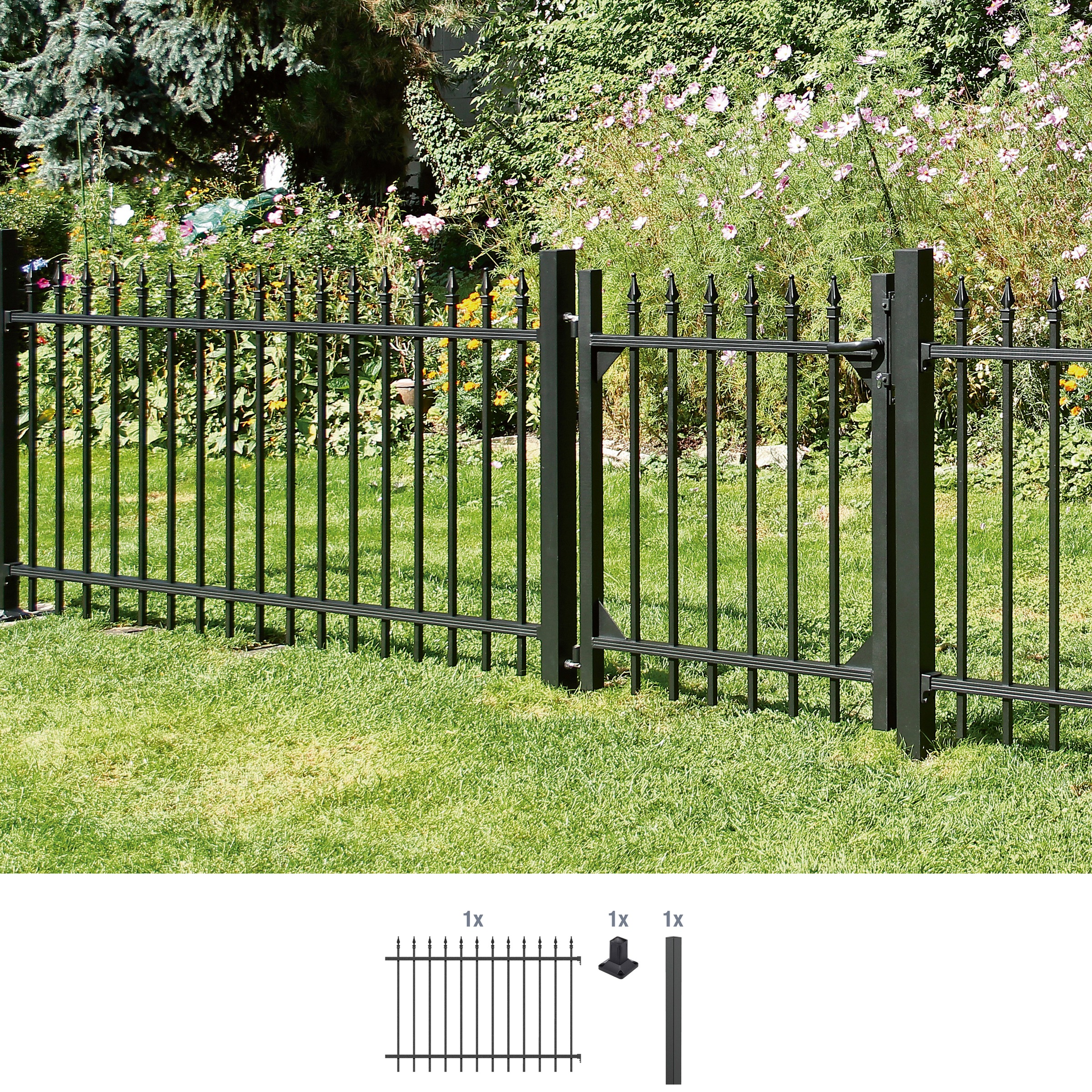 Gah Alberts Metallzaun Chaussee Anbauset 120x200 Cm 1 Pfosten Zum Aufschrauben Bestellen Quelle De Gah Alberts Metallzaun Chaussee Anbauset 120x200 Cm 1 Pfosten Zum Aufschrauben Bestellen Quelle De
