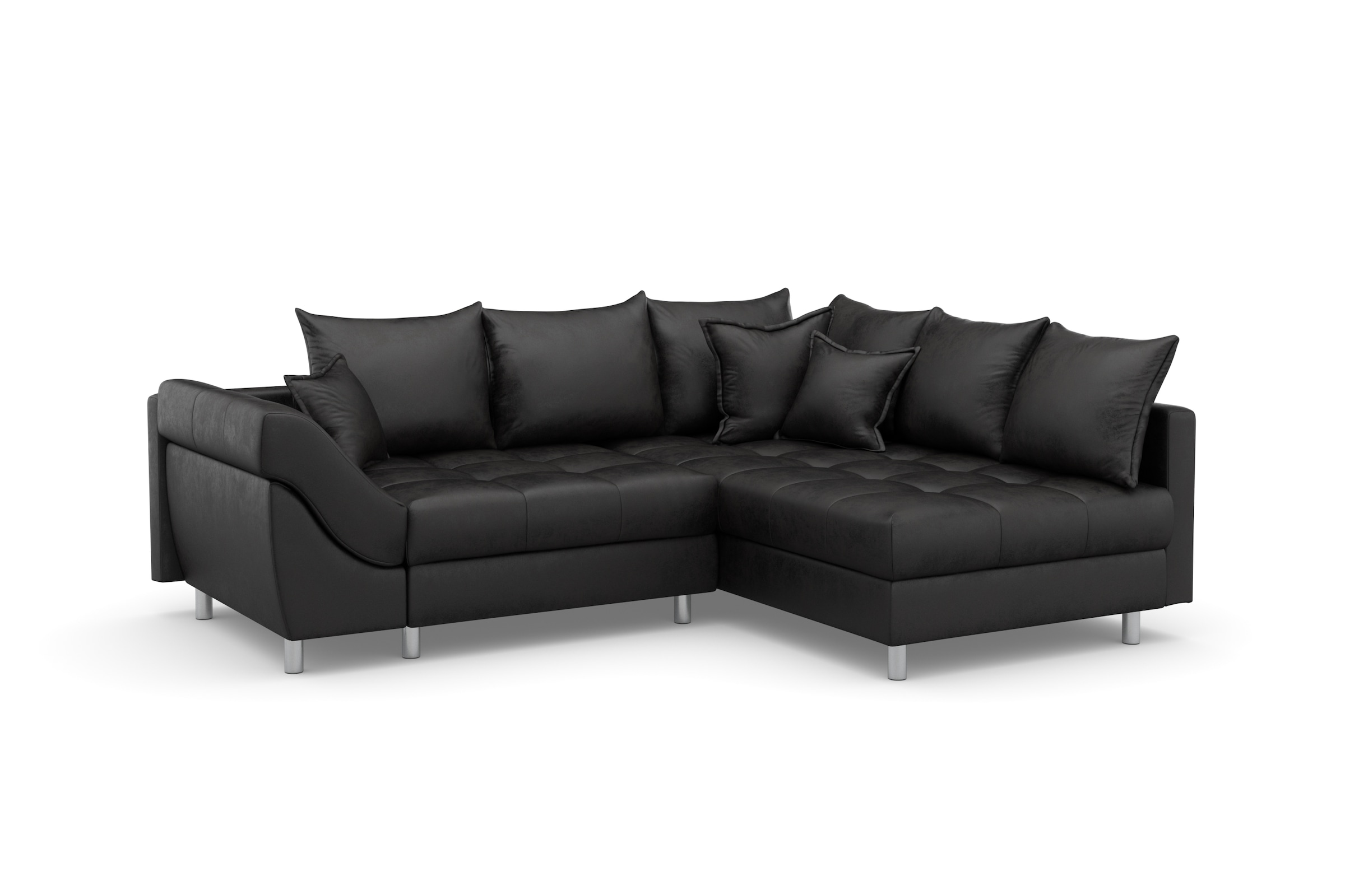 COLLECTION AB Ecksofa Joseli,  mit Zier- und Rückenkissen, komfortable Schanzen-Armlehne