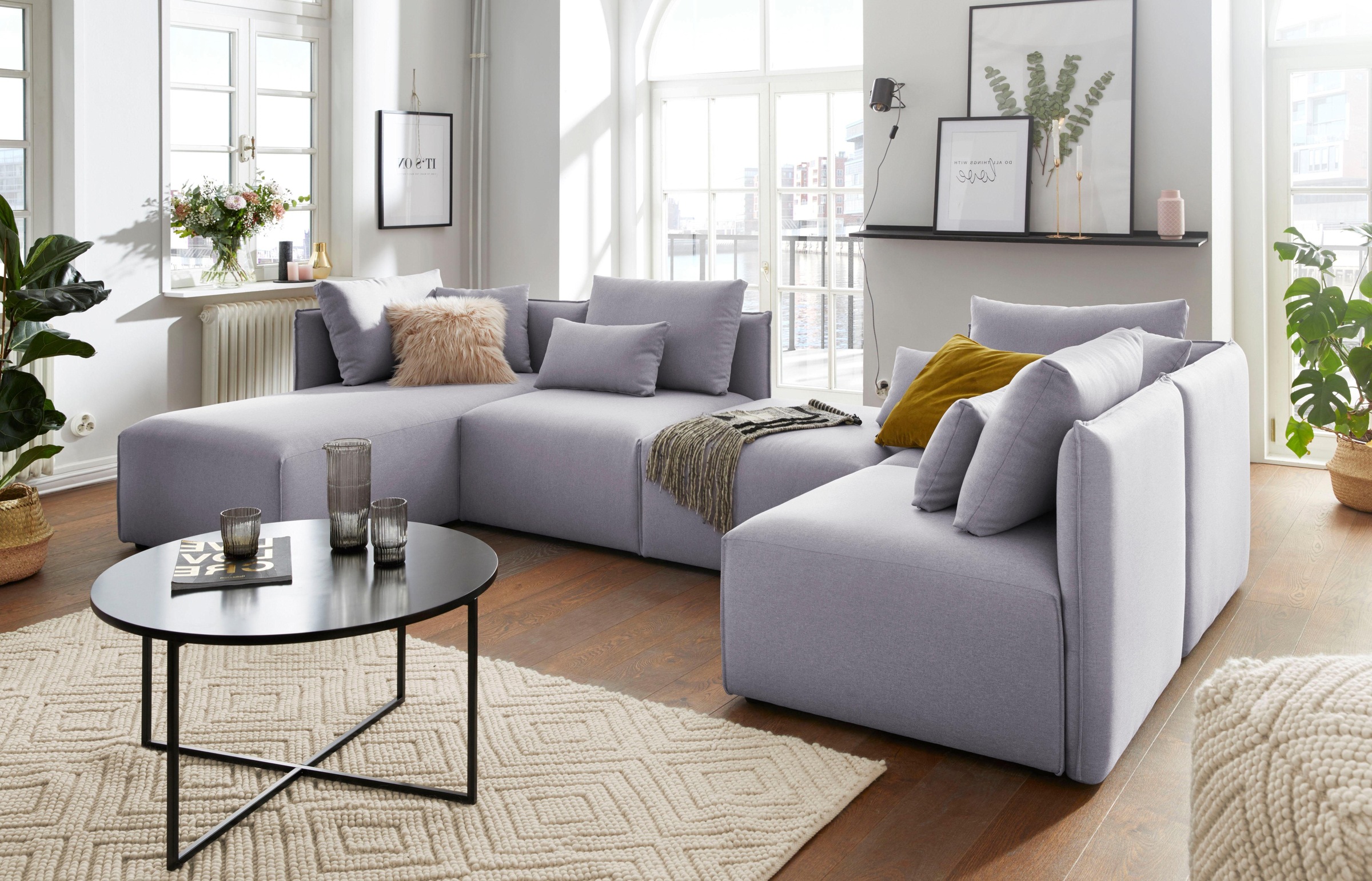 andas Wohnlandschaft »Nöre U-Form« 5 Teile, in vielen Bezugsqualitäten und günstig online kaufen