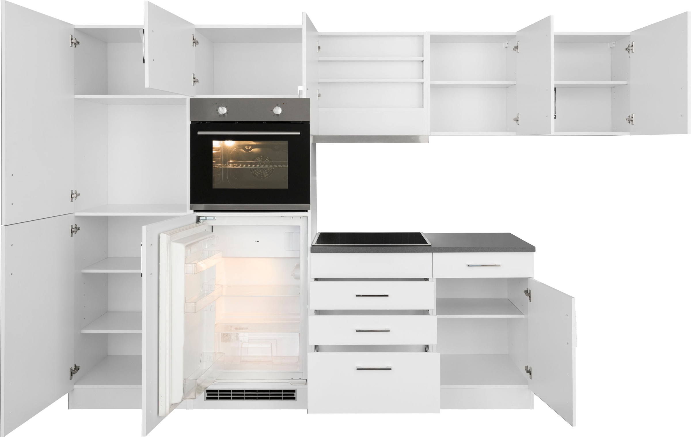 HELD MÖBEL Winkelküche »Paris«, Stellbreite 290/220 cm, wahlweise mit Induktionskochfeld