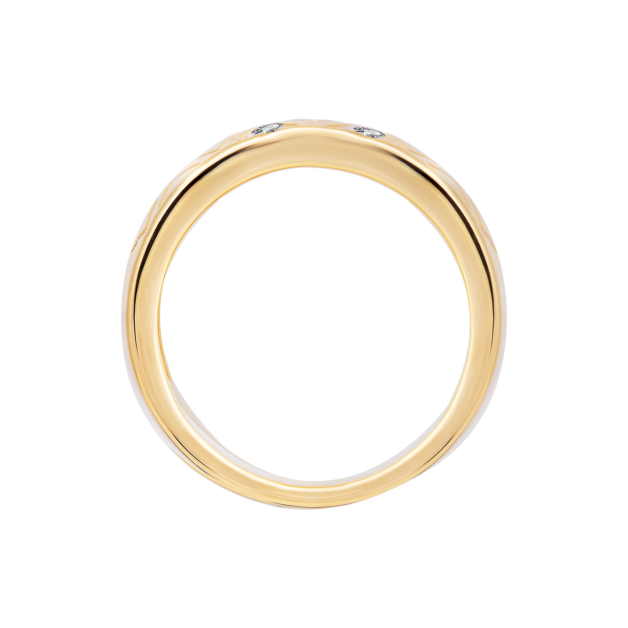 CAÏ Fingerring »925 Sterling Silber gelb vergoldet mit Zirkonia Dreiecken«