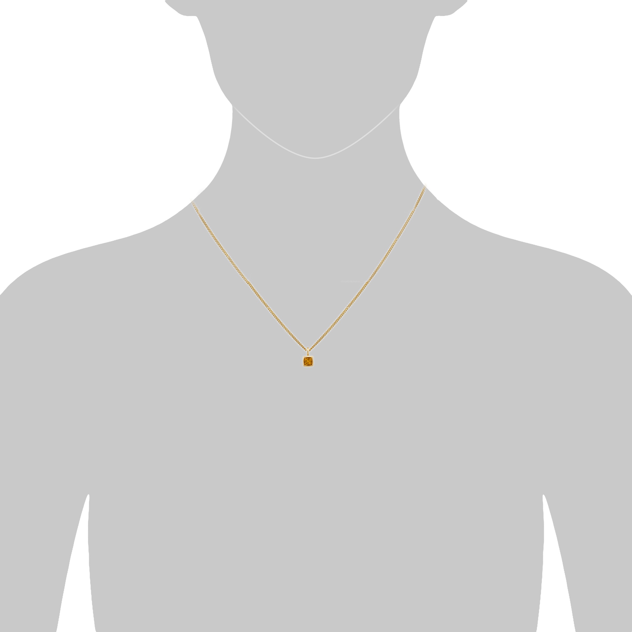 Orolino Kette mit Anhänger »Gold 585 mit echtem Citrin 5x5mm«
