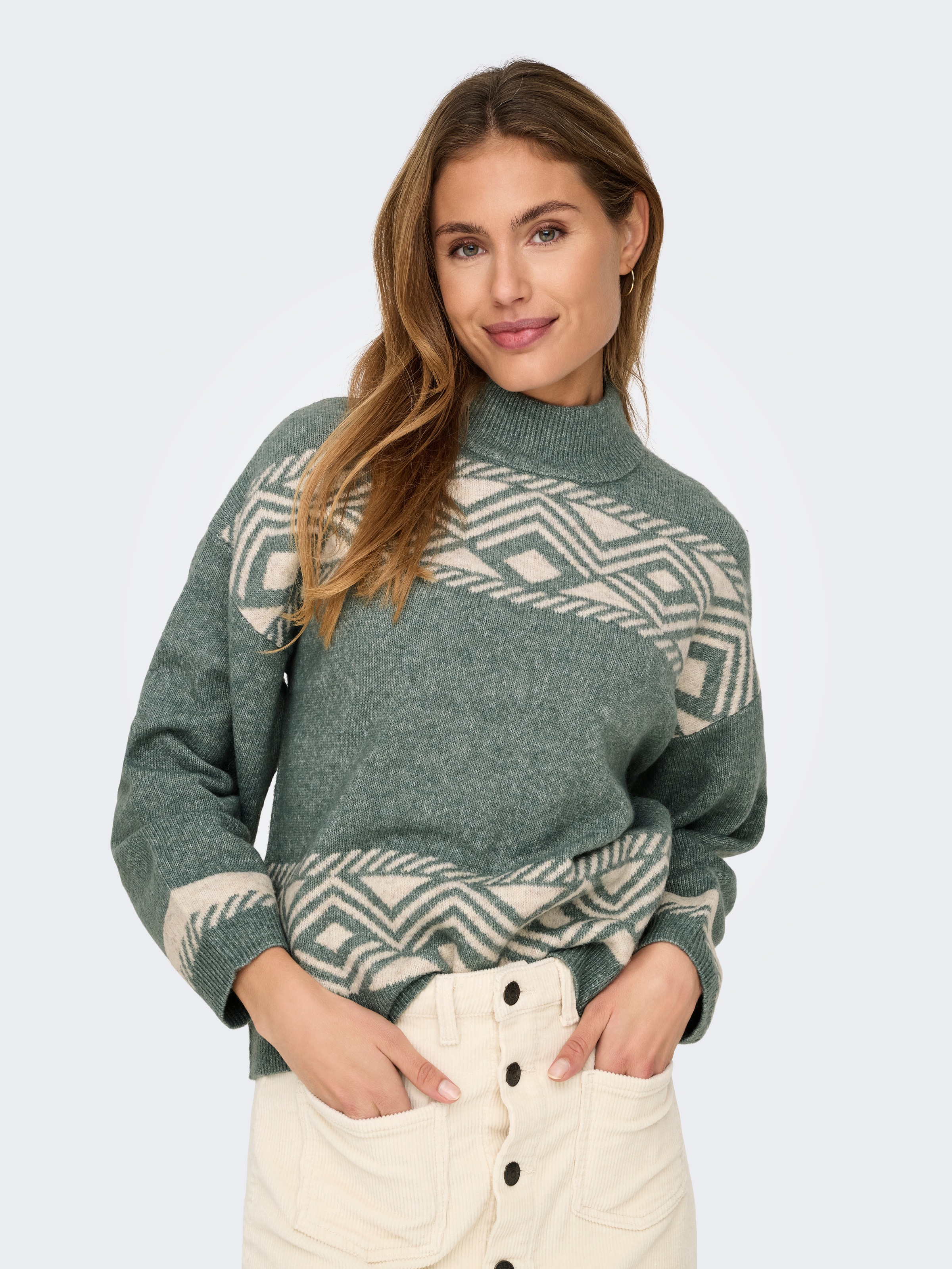 ONLY Stehkragenpullover »ONLVICTORIA L/S PULLOVER KNT NOOS«