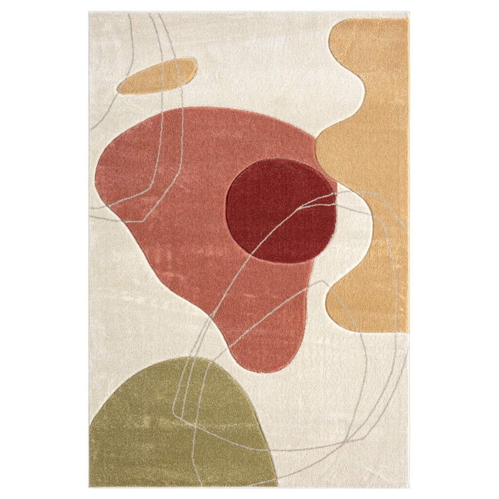 Carpet City Teppich »BONITO 7158«, rechteckig, 11 mm Höhe, Läufer, Flachflor, Hochtief-Muster/ 3D-Effekt, Geo-Muster, Wohnzimmer