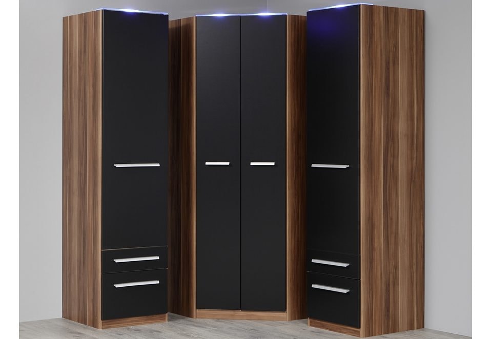 priess Kleiderschrank »Schrank Garderobe Wäscheschrank Barcelona in 5 Breiten«, viel Stauraum, geräumige Schubkästen, mit Spiegel, MADE IN GERMANY