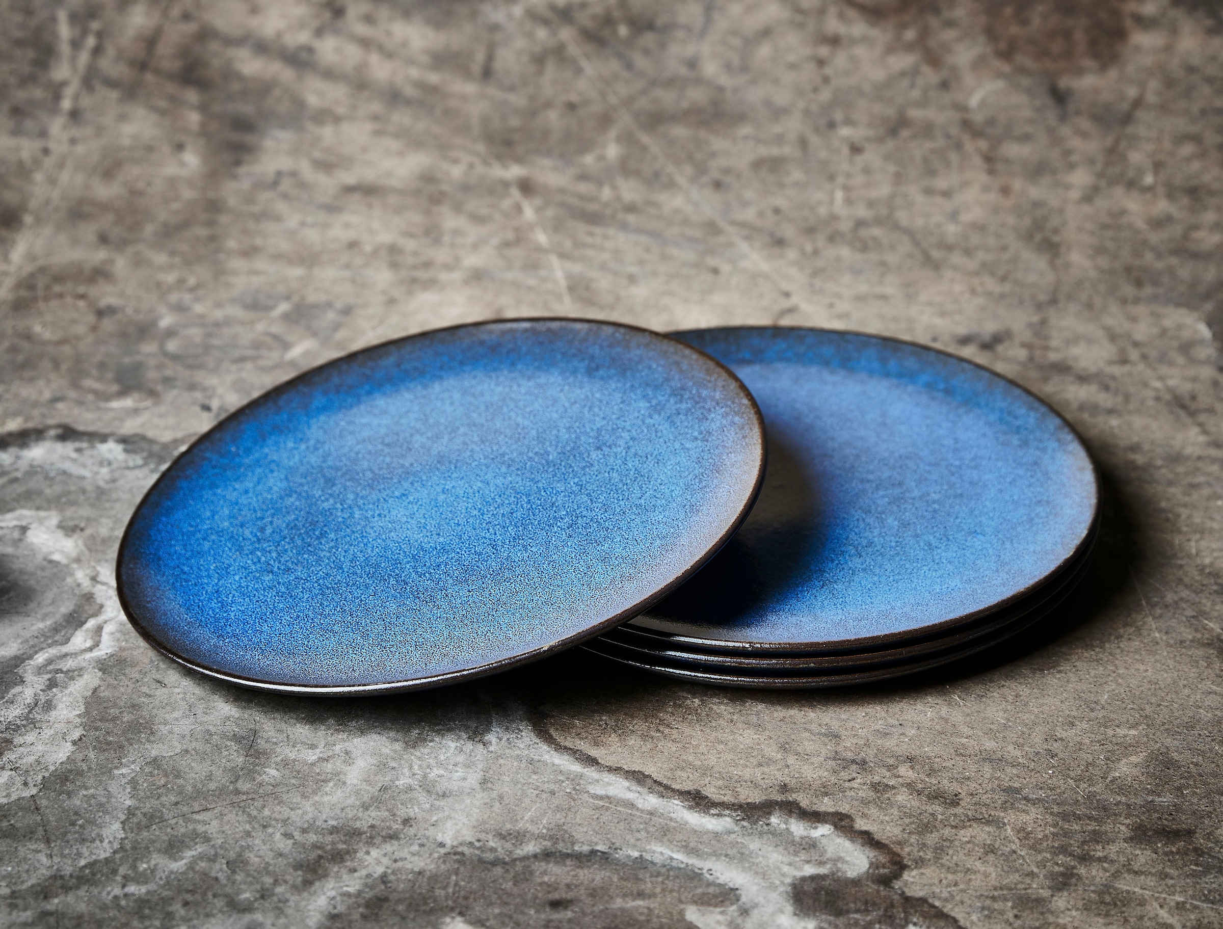 aida RAW Steinzeug, auf 23 Frühstücksteller Raten (Set, bestellen St.), »Midnight 6 cm blue«