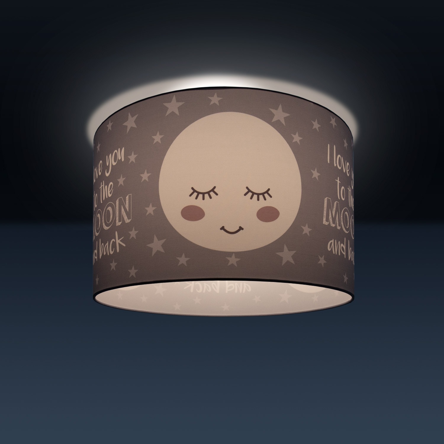 Paco Home Deckenleuchte »Aleyna 103«, 1 flammig, Leuchtmittel E27 | ohne Leuchtmittel, Kinderlampe Deckenlampe LED Kinderzimmer Lampe Mond-Motiv, E27