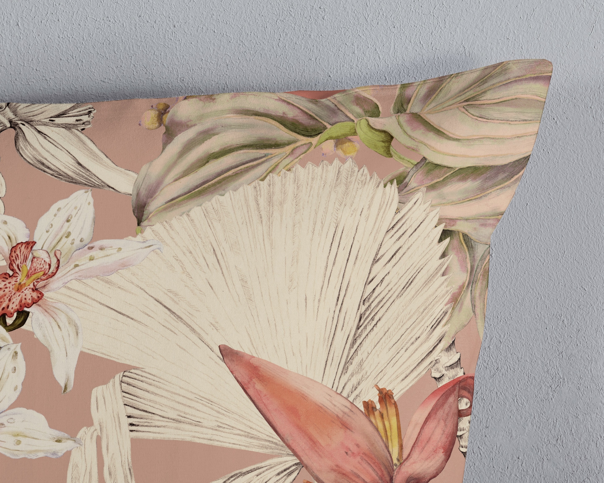 PURE luxury collection Wendebettwäsche »Ramani« 2 Mikrofaser, Pflegeleicht, Reißverschluss, Wendeoptik, Blumen, Koralle