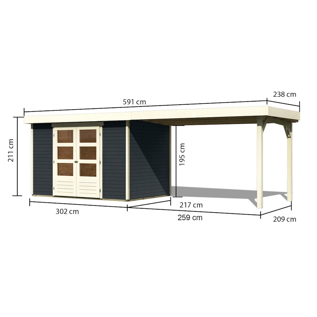 Karibu Gartenhaus »Arnis«, (Set)