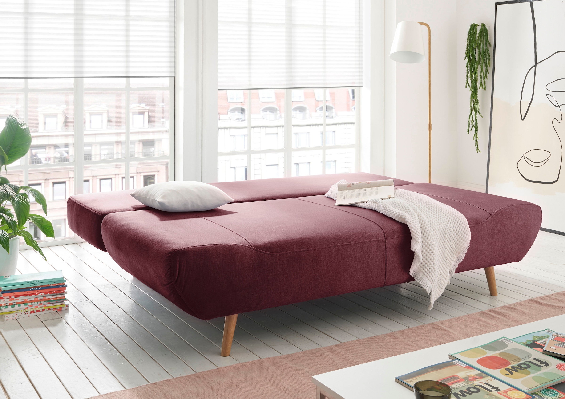 andas Schlafsofa »Segmon«, einfach in ein bequemes Bett umwandeln, inklusive Bettkasten