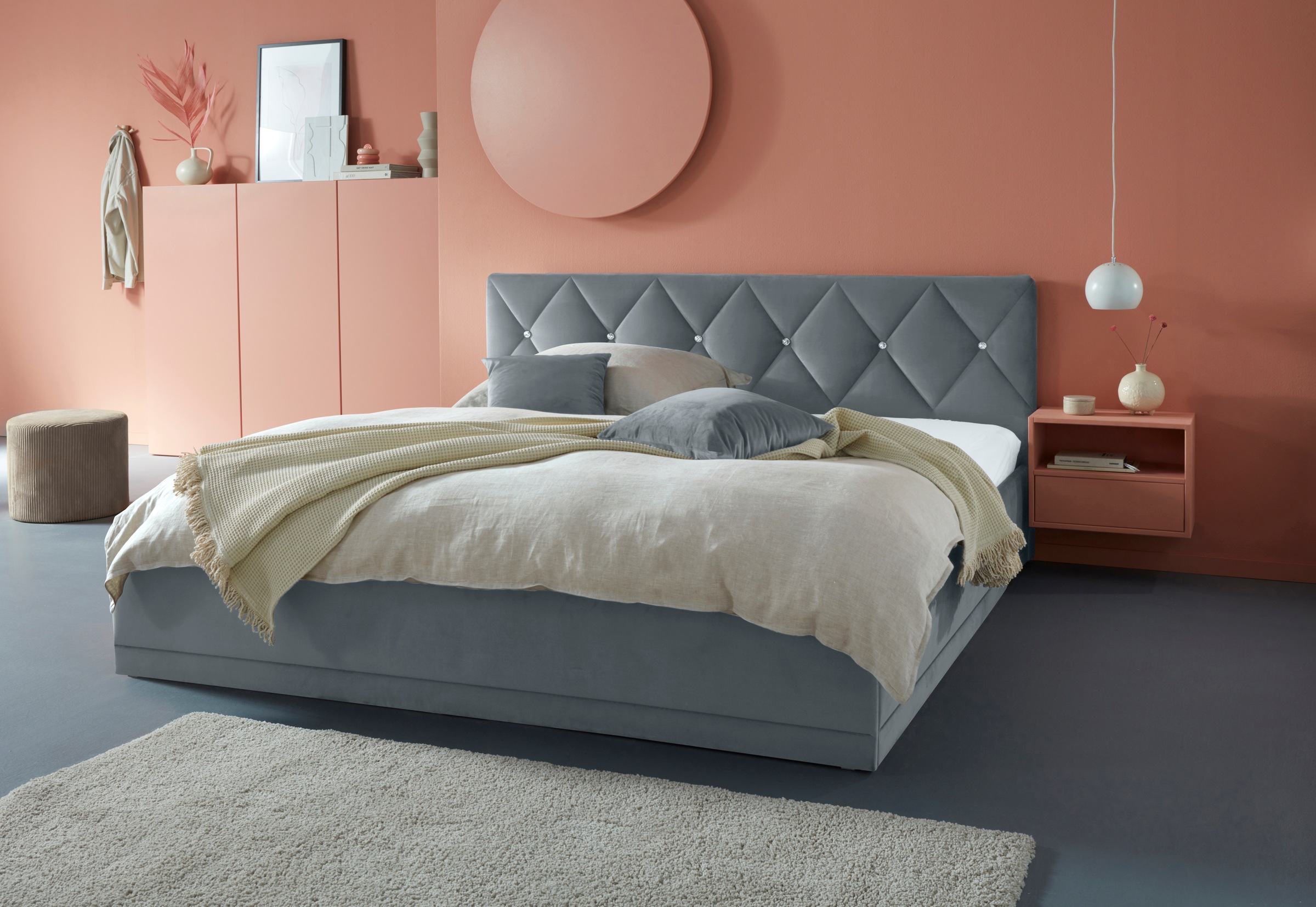 Westfalia Schlafkomfort Polsterbett "Adamas" auch mit Bettkasten, Knopfheft günstig online kaufen