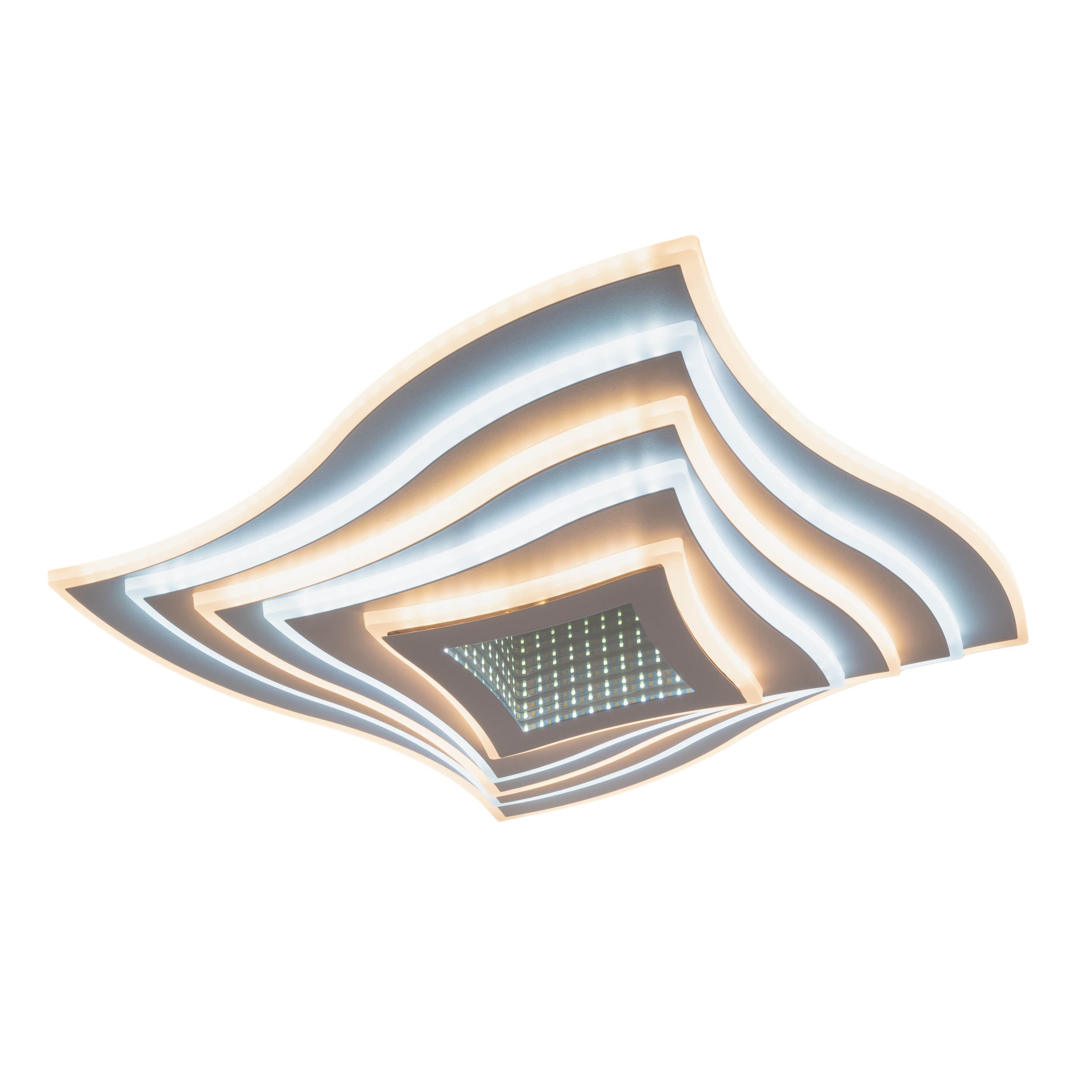 näve LED Deckenleuchte »Fevoria« LED-Modul 1 Stk. warmweiß - kaltweiß dimmbar, CCT, Memory, Nachtlicht, Fernbedienung, H: 7 cm / L/B: 50 cm
