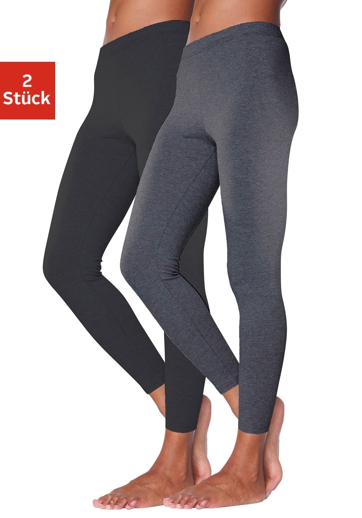 vivance active Leggings, (2er-Pack), mit Gummibund