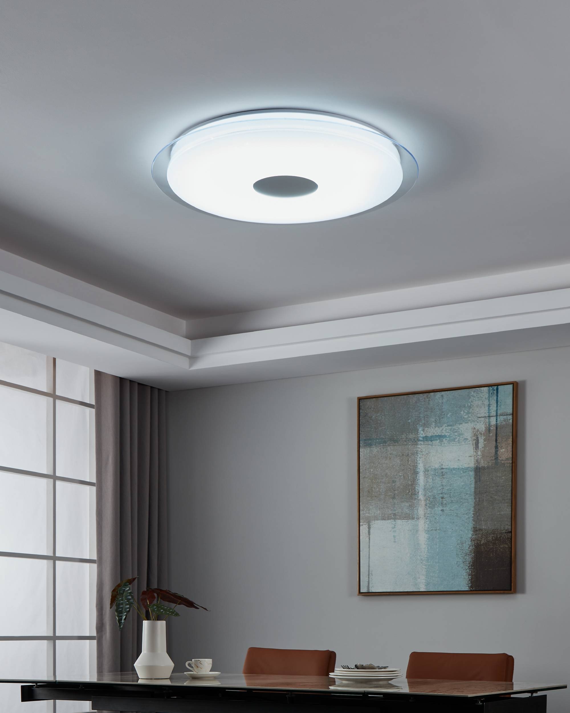EGLO LED-Deckenleuchte »LANCIANO-Z« in weiß und transparent aus Stahl / ink günstig online kaufen