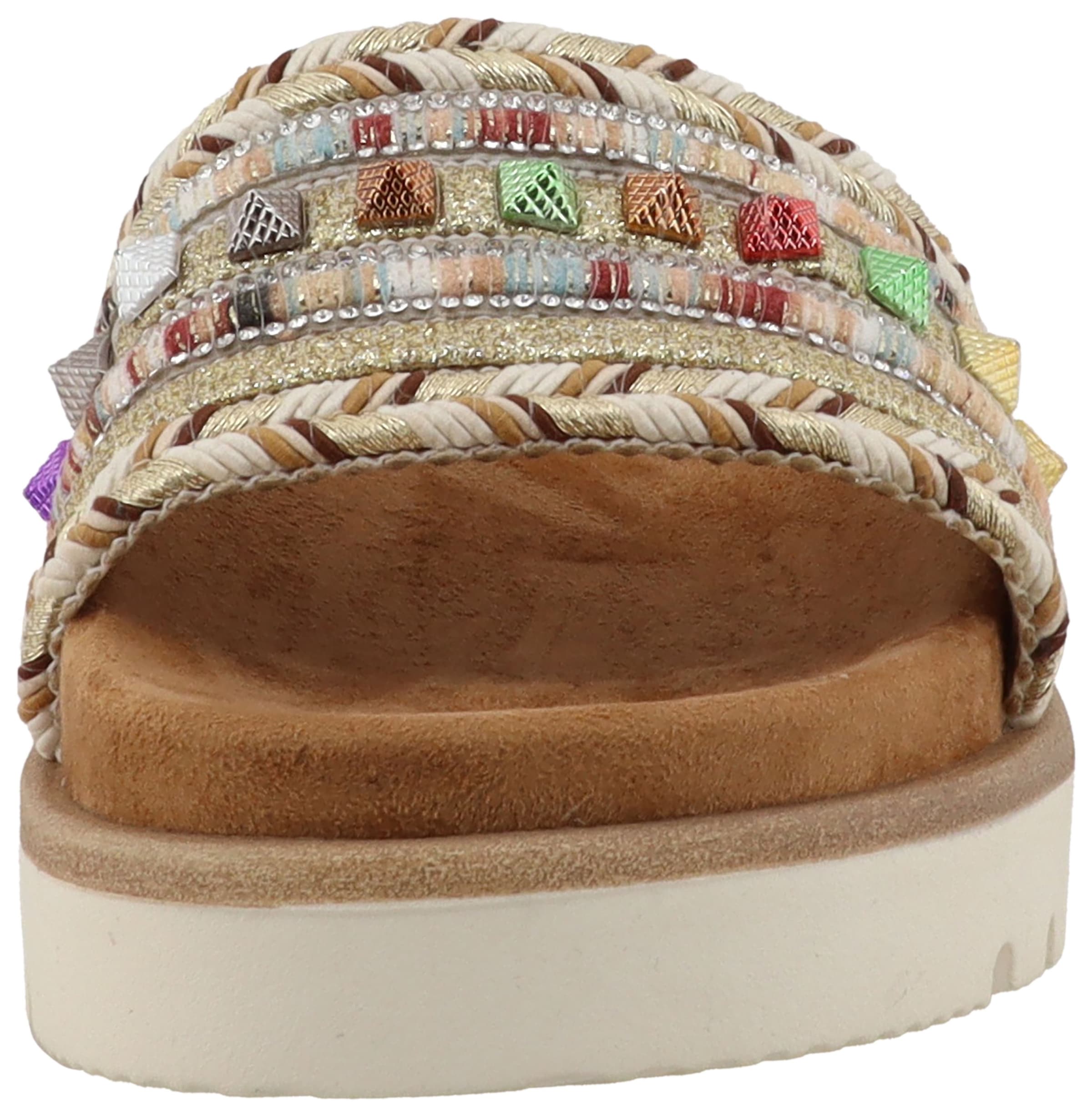 Mustang Shoes Pantolette »Malina«  Sommerschuh, Schlupfschuh mit Flechtungen und bunten Nieten