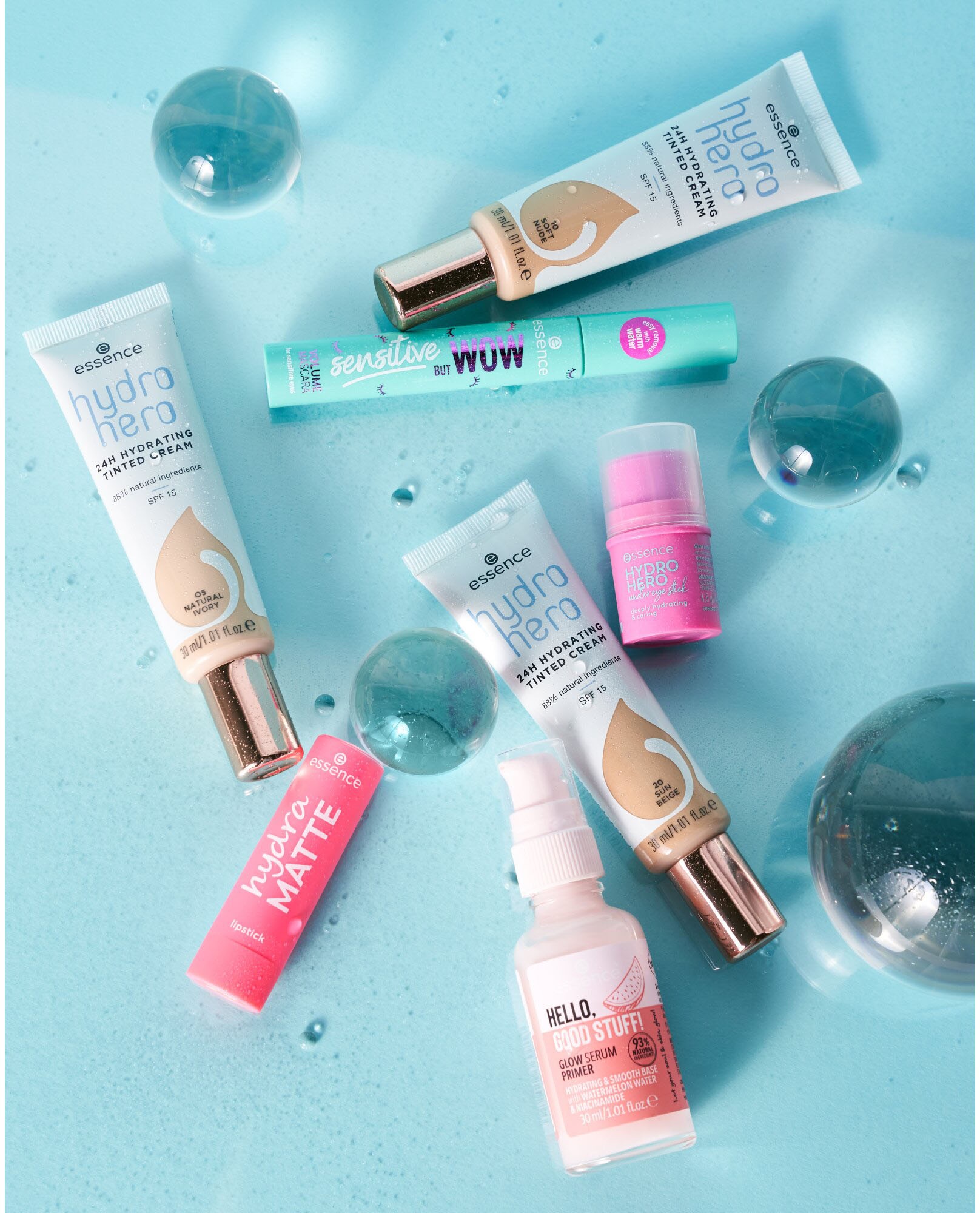 8. Bild von Essence Getönte Gesichtscreme »hydro hero 24h HYDRATING TINTED CREAM«, (Set, 3 tlg.)