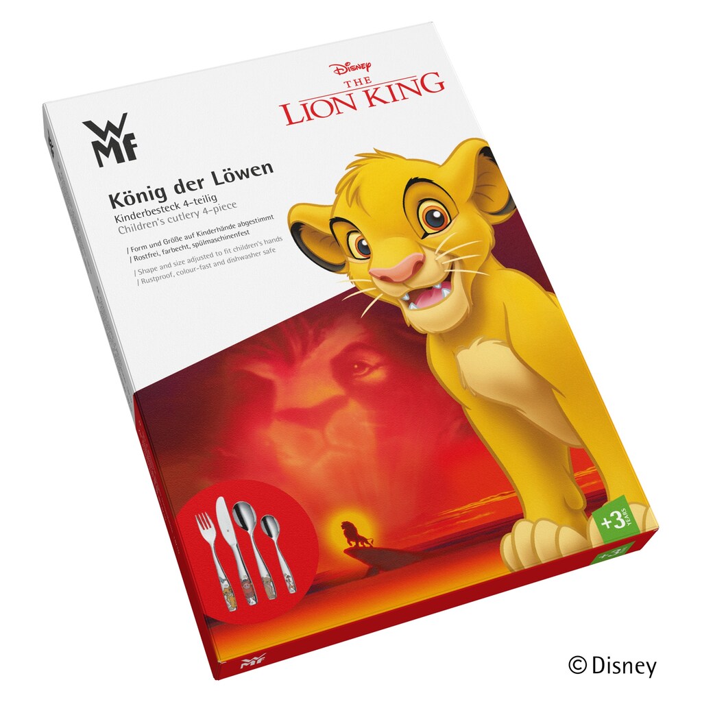 WMF Kinderbesteck »Lion King«, (Set, 4 tlg.)