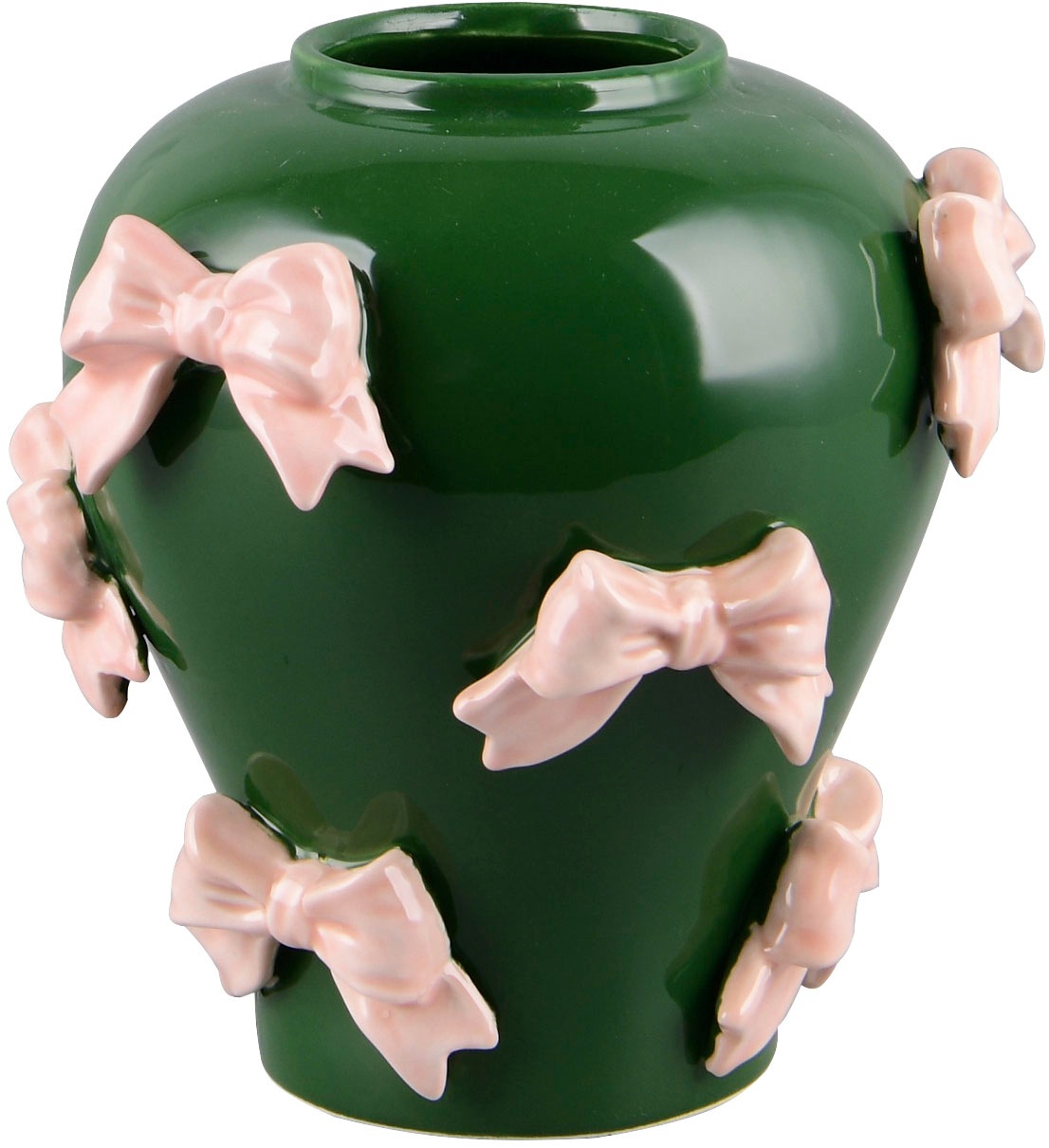 MIRRORS AND MORE Dekovase »BAILY« Bunte Dekovase mit Schleifen günstig online kaufen