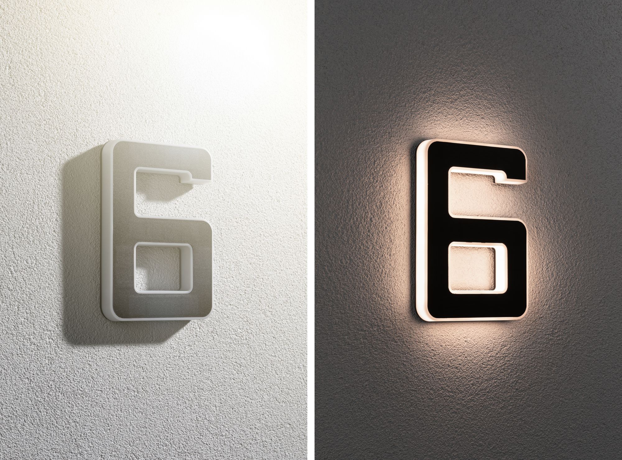 Paulmann LED Außen-Wandleuchte »Solar Hausnummer«, 1 flammig, Leuchtmittel LED-Modul | LED fest integriert, LED-Modul, Hausnummern, Buchstaben wählbar, Akku wechselbar