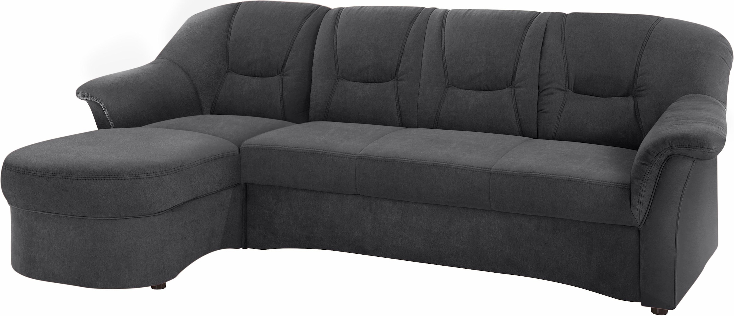 DOMO collection Ecksofa »Sarafina zeitlos und komfortabel, optional mit Federkern, L-Form«, wahlweise mit Bettfunktion