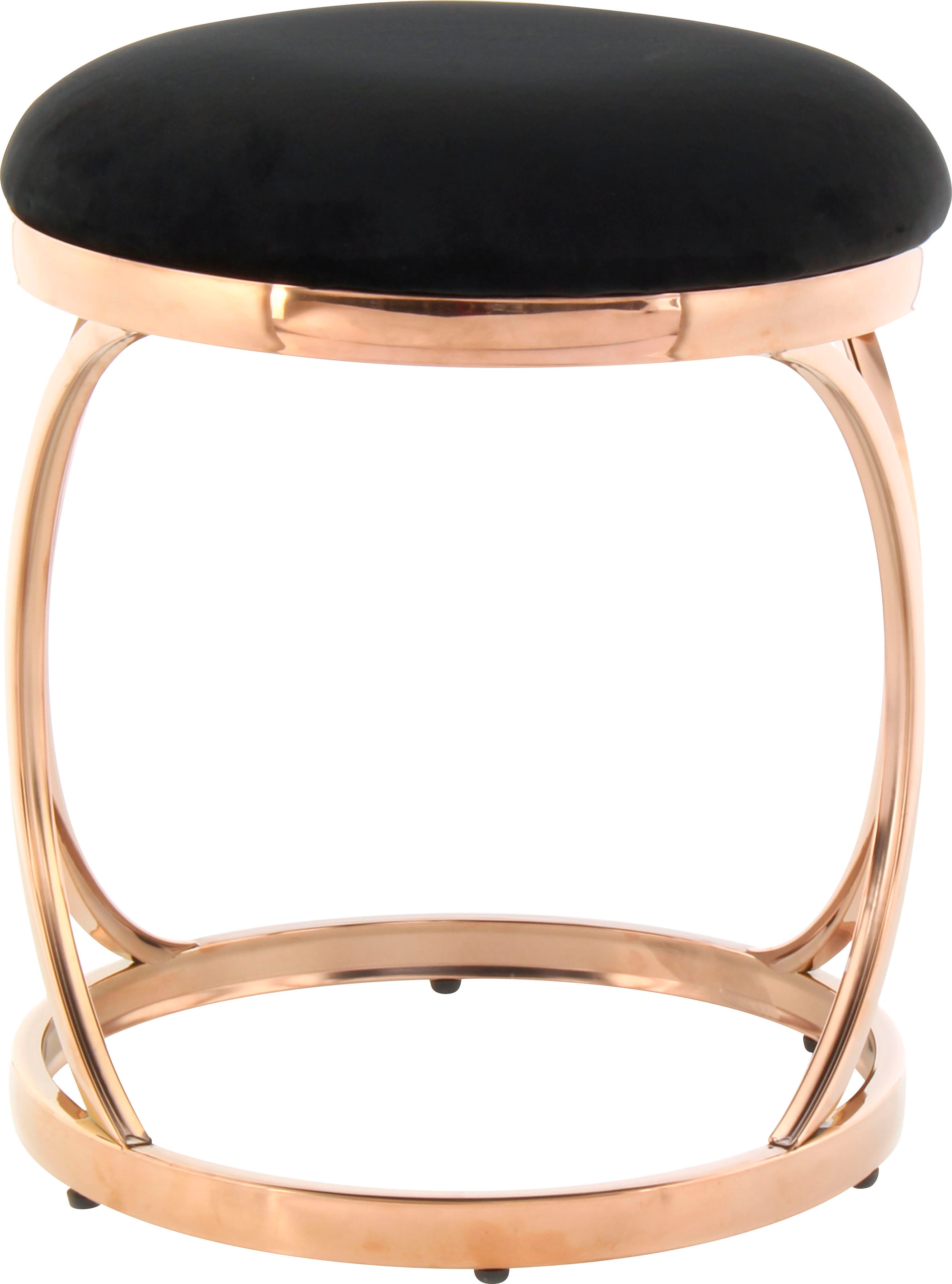 Kayoom Sitzhocker »Hocker Weyda 325,Sitzpouf in elegantem Design,edles Gestell aus Metall«, (1 St.), glamourös, hochwertig, mit weichem Sitzkissen und Stoffbezug