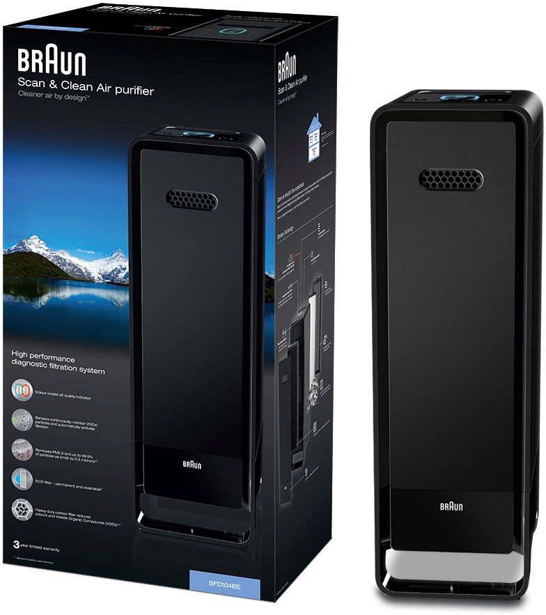 Braun Luftreiniger »BFD104BE2 Scan & Clean«, bis zu 129 m2, Dreifachfilterung,... kaufen