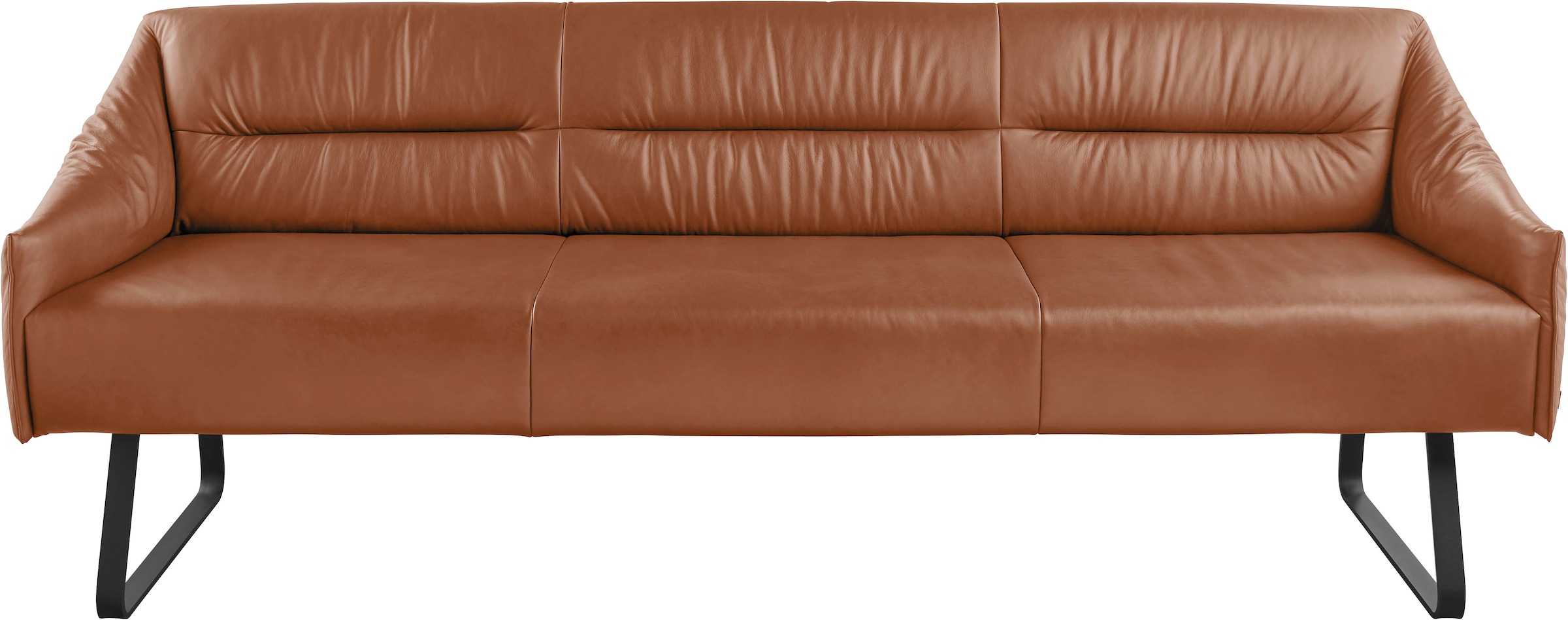 Musterring Essbank »JustB! SP500«, (1 St.), Metallkufe schwarz, verschiedene Farben, Breite 220 oder 250 cm