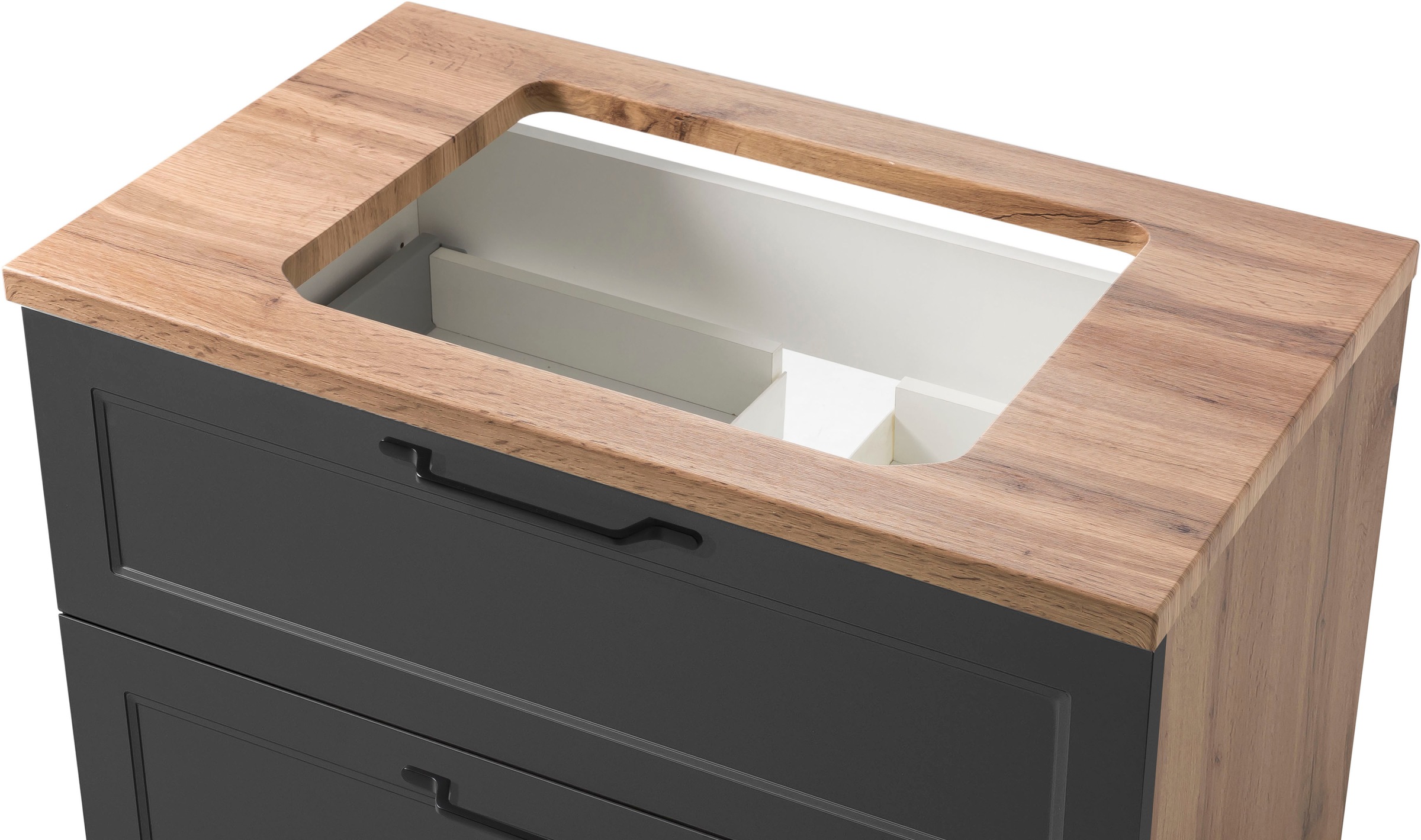 welltime Badmöbel-Set »Lana«, (Komplett-Set, 2 St.), Badezimmer-Set, 2-teilig, inkl. Waschbecken, 80 cm breit