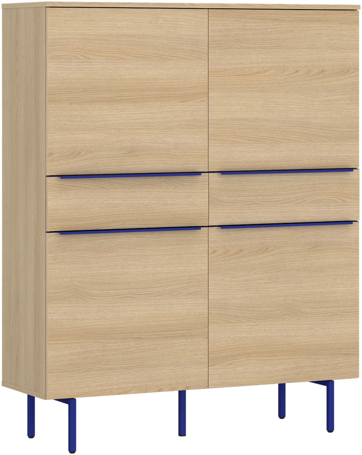 TOM TAILOR HOME Hochkommode Highboard, Breite 110 cm,4 Türen,2 Schubladen, viel Stauraum
