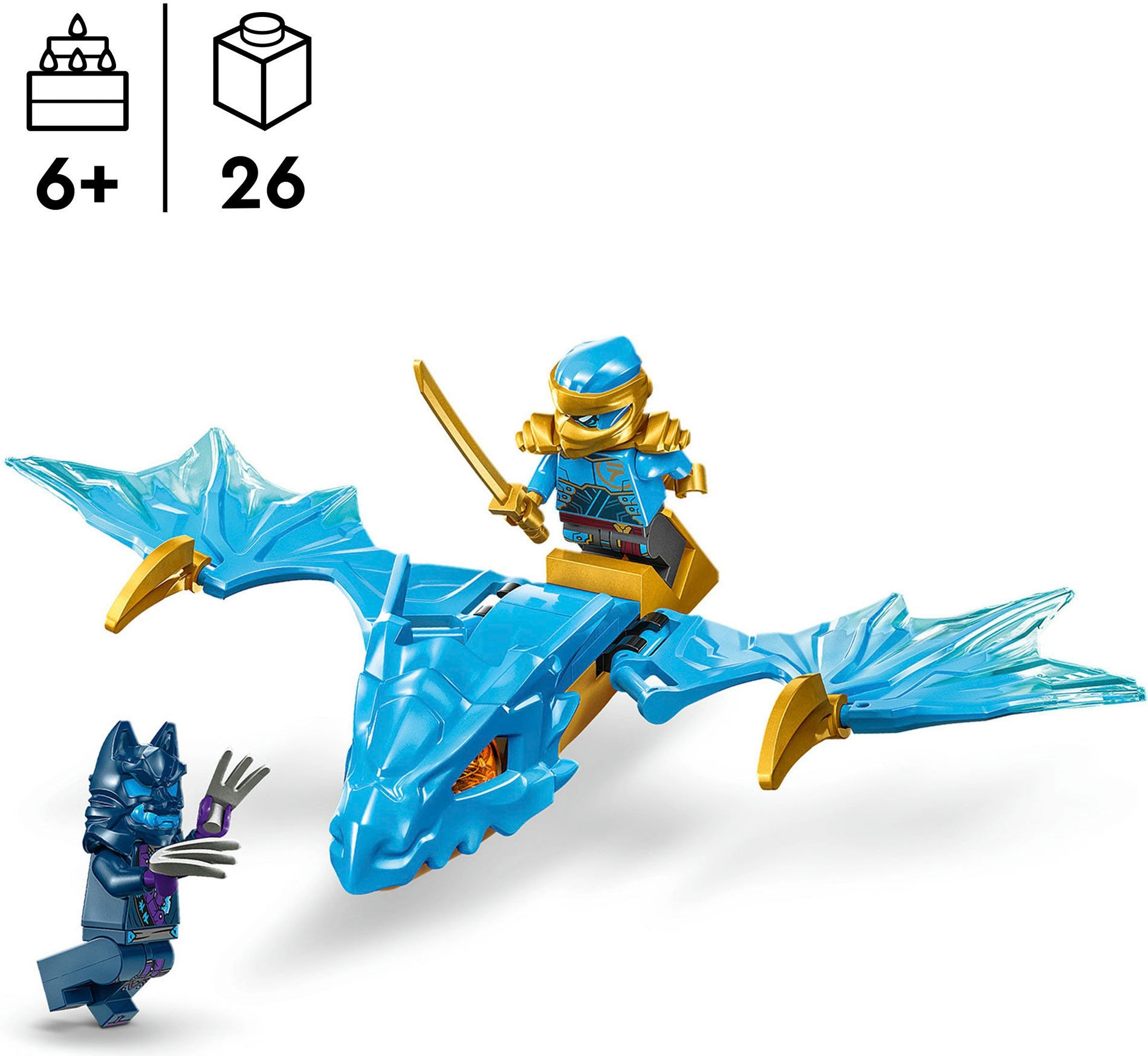 LEGO® Konstruktionsspielsteine »Nyas Drachengleiter(71802), LEGO Ninjago«, (26 St.), Made in Europe