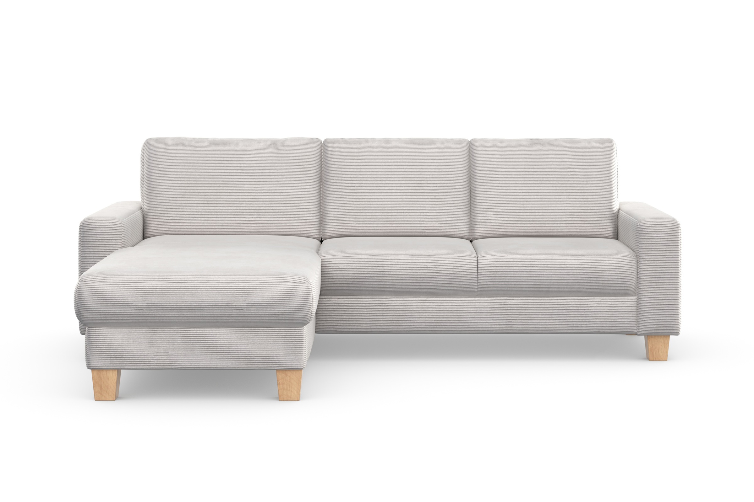 Home affaire Ecksofa »Summer L-Form«, mit Recamiere, mit oder ohne Bettfunktion und Bettkasten, Cord-Bezug