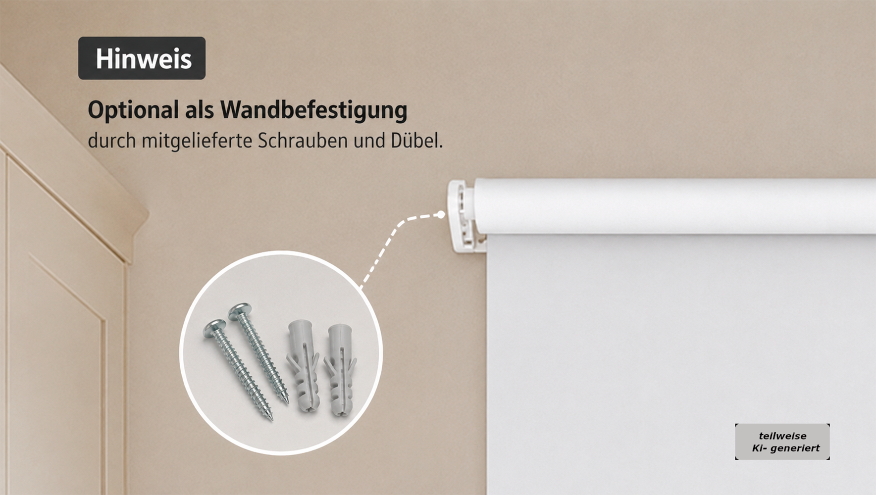 indeko Seitenzugrollo »Simply-Fix Klemmrollo« blickdicht freihängend Verdunklung, Sichtschutz, UV-Schutz