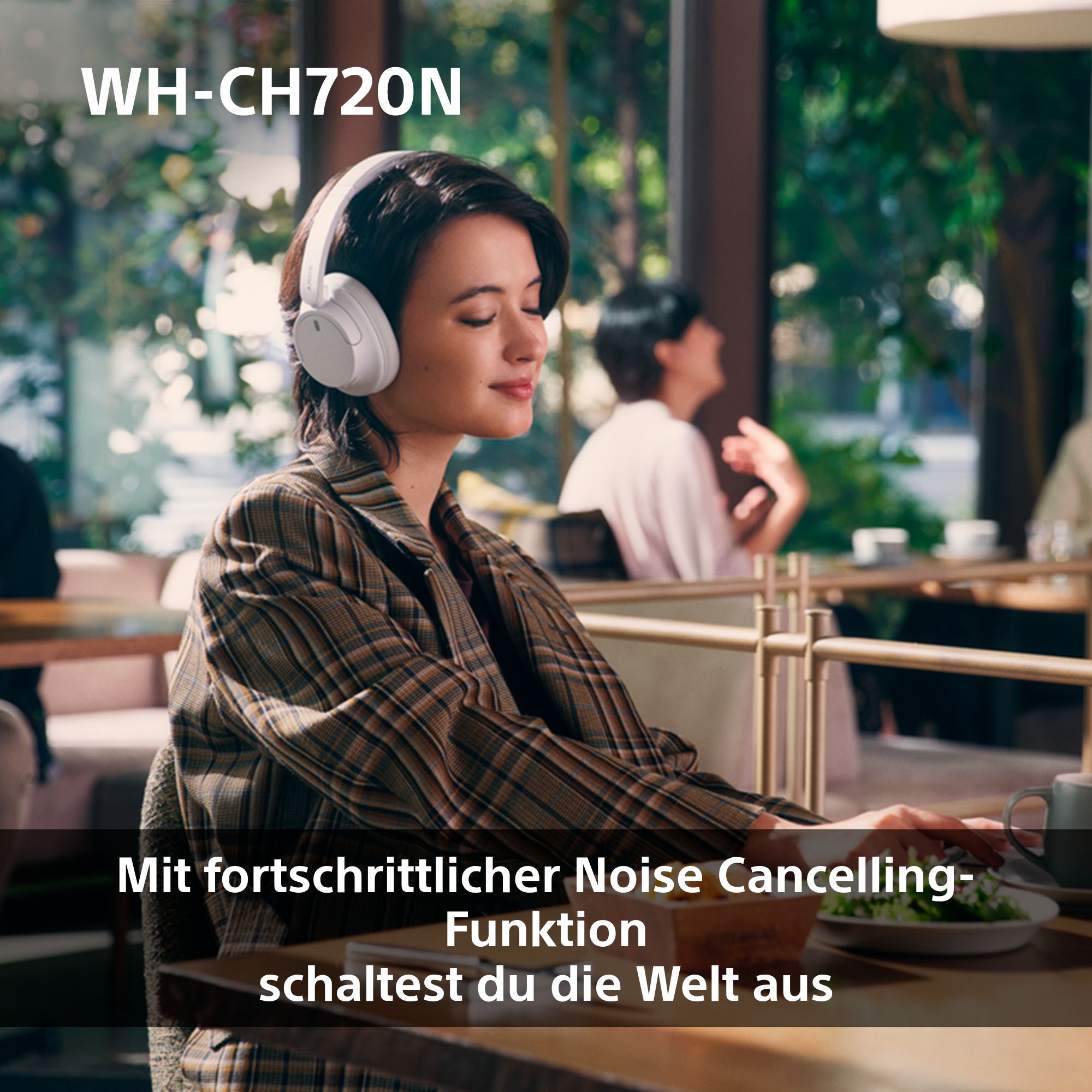 Sony Over-Ear-Kopfhörer »WH-CH720N«, Bluetooth, Noise-Cancelling-Freisprechfunktion-integrierte Steuerung für Anrufe und Musik-LED Ladestandsanzeige-Multi-Point-Verbindung-Sprachsteuerung