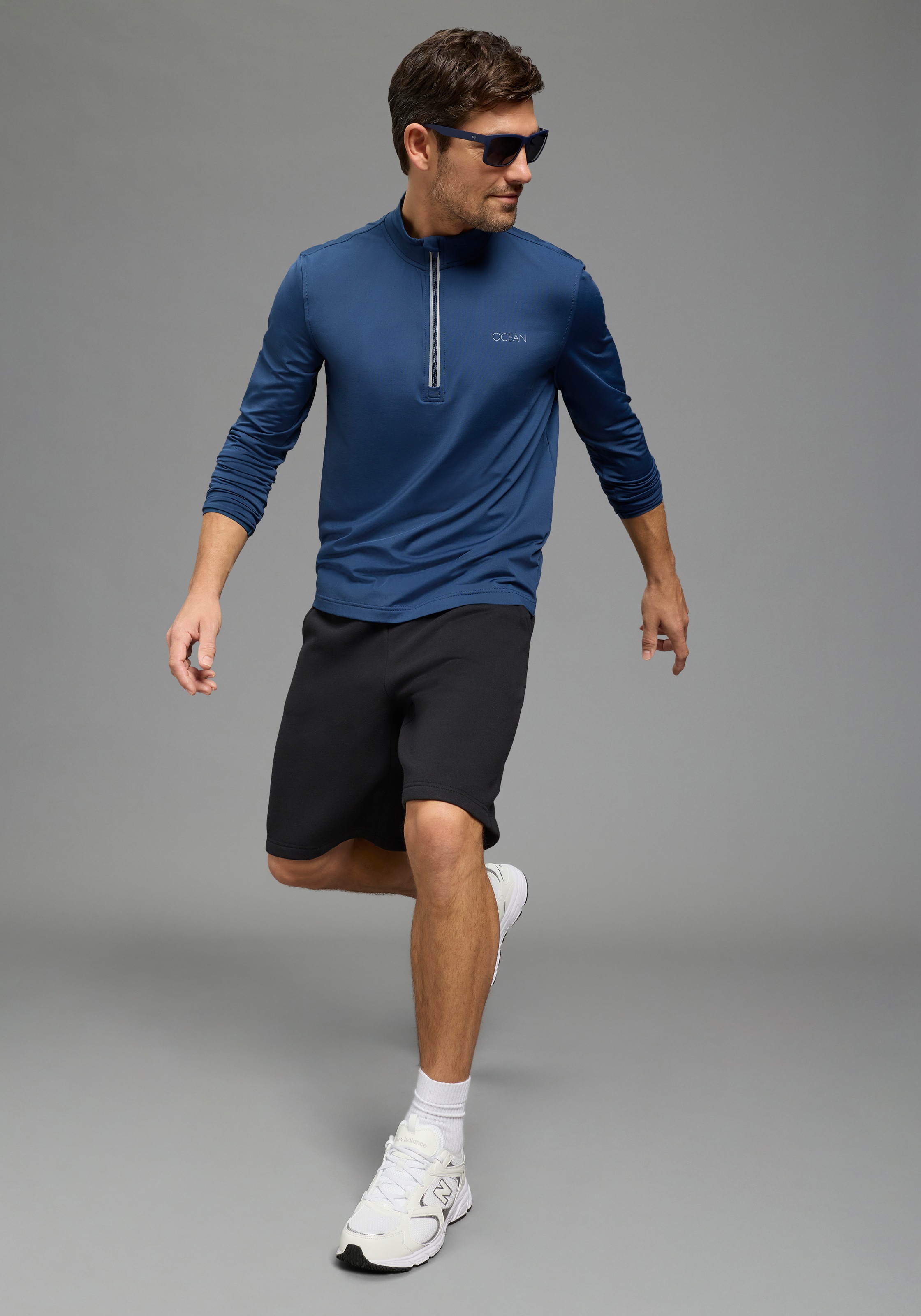 Ocean Sportswear Funktionsshirt »atmungsaktiv , quick dry« schmale Passform, Langarm, mit Reißverschluss am Ausschnitt