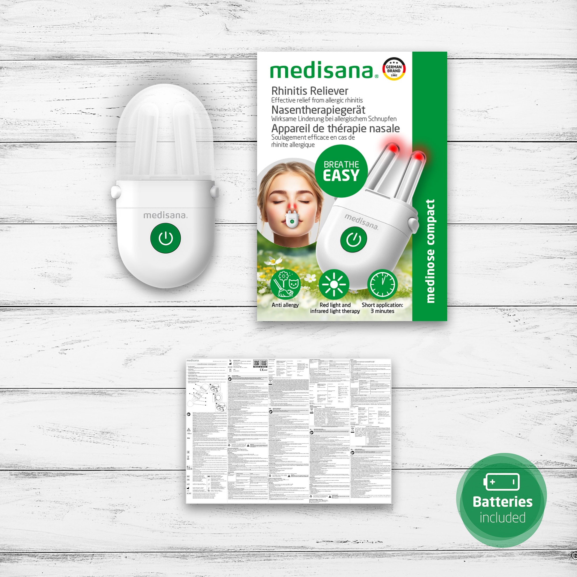 Medisana Infrarotlampe »medinose«, Rot- und Infrarotlichttherapie bei allergischer Rhinitis