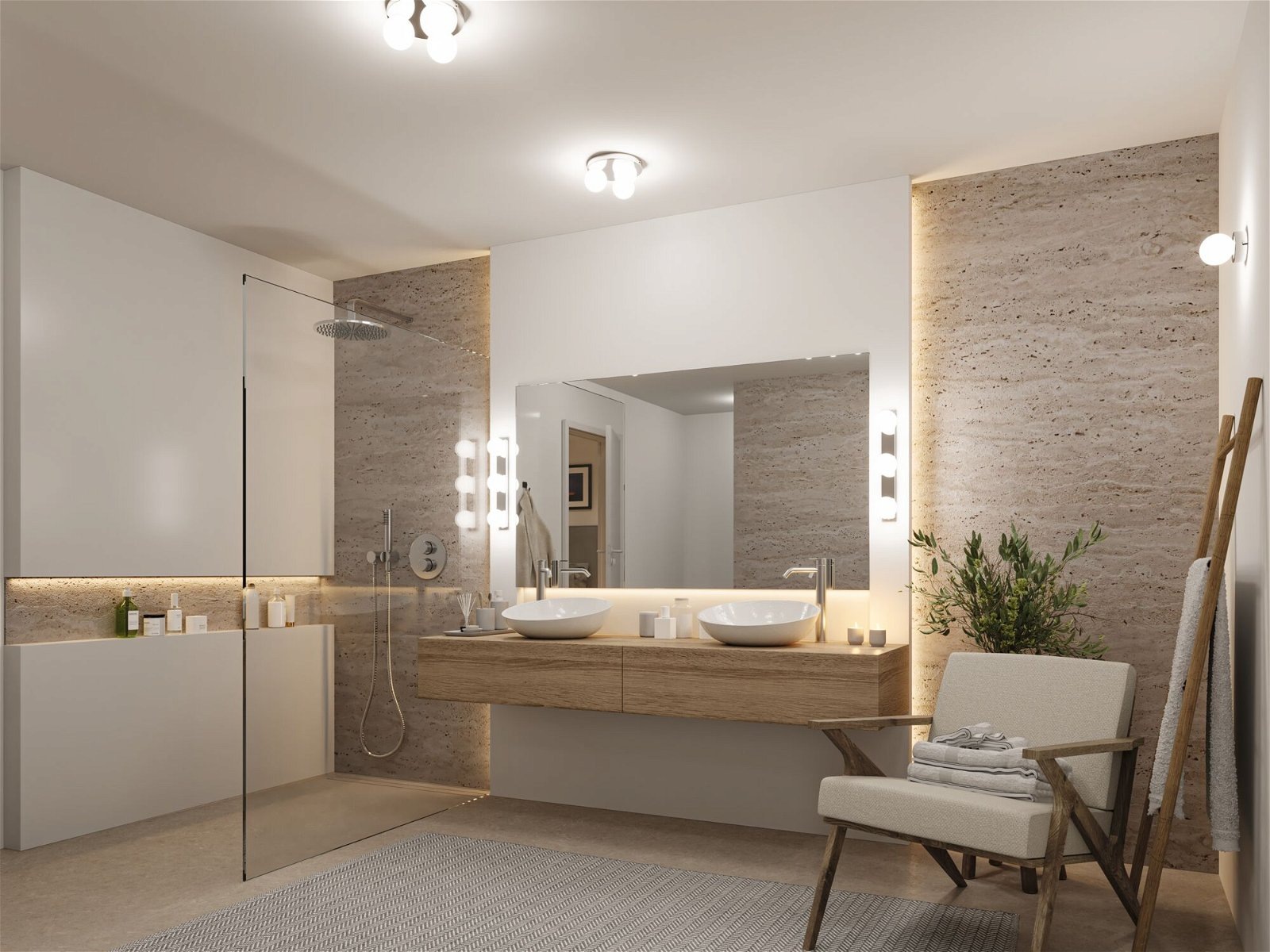 Paulmann Wandleuchte »Selection Bathroom Gove IP44 max. 3x20W Balken Glas/M günstig online kaufen