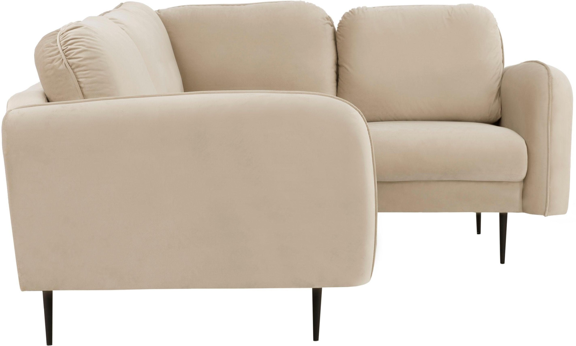 Leonique Ecksofa »Skidi L-Form«, mit losen Rückenkissen und Keder oben auf der Armlehne