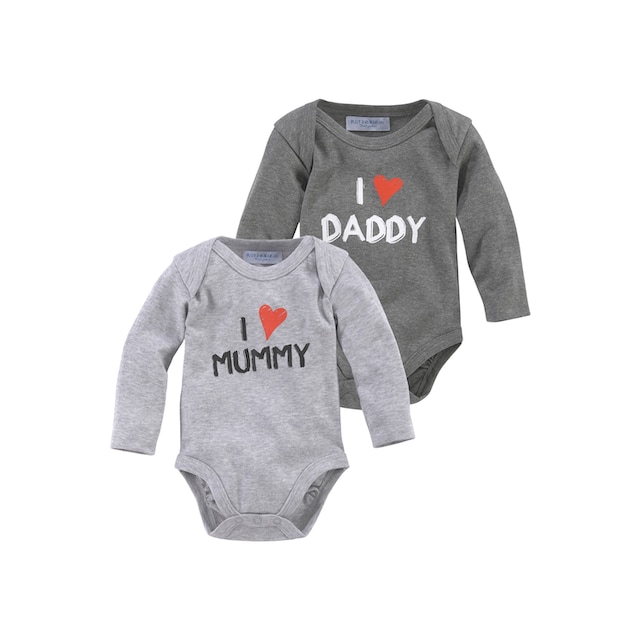 Klitzeklein Langarmbody »Mummy & Daddy«, (Packung), aus Bio-Baumwolle im  Online-Shop kaufen