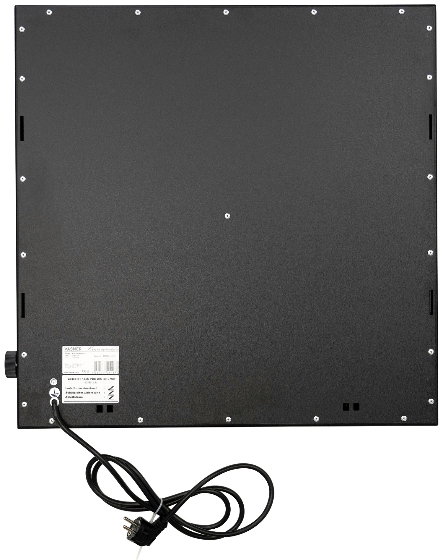 Vasner Infrarotheizung »Konvi schwarz«, Hybridheizung mit Konvektion & Thermostat, 1.200 Watt