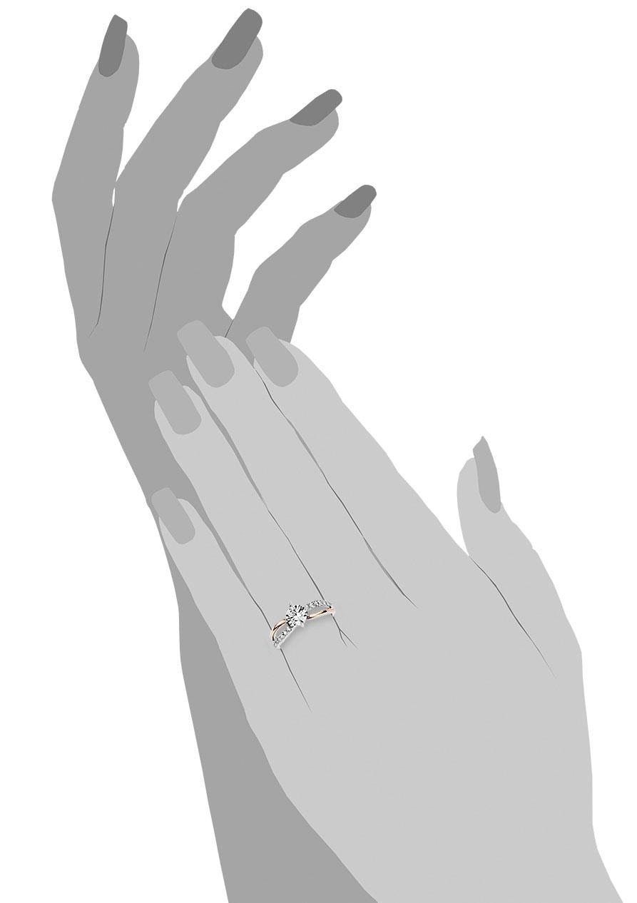 Amor Silberring »Schmuck Geschenk, Fingerring Verlobung«, mit Zirkonia (synth.)