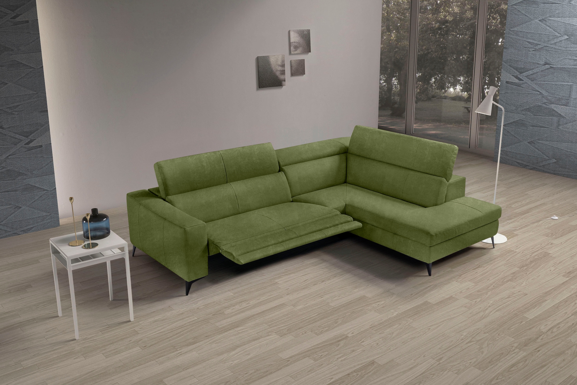 Egoitaliano Ecksofa »Edith, Designsofa mit hohem Sitzkomfort, L-Form«, inkl günstig online kaufen