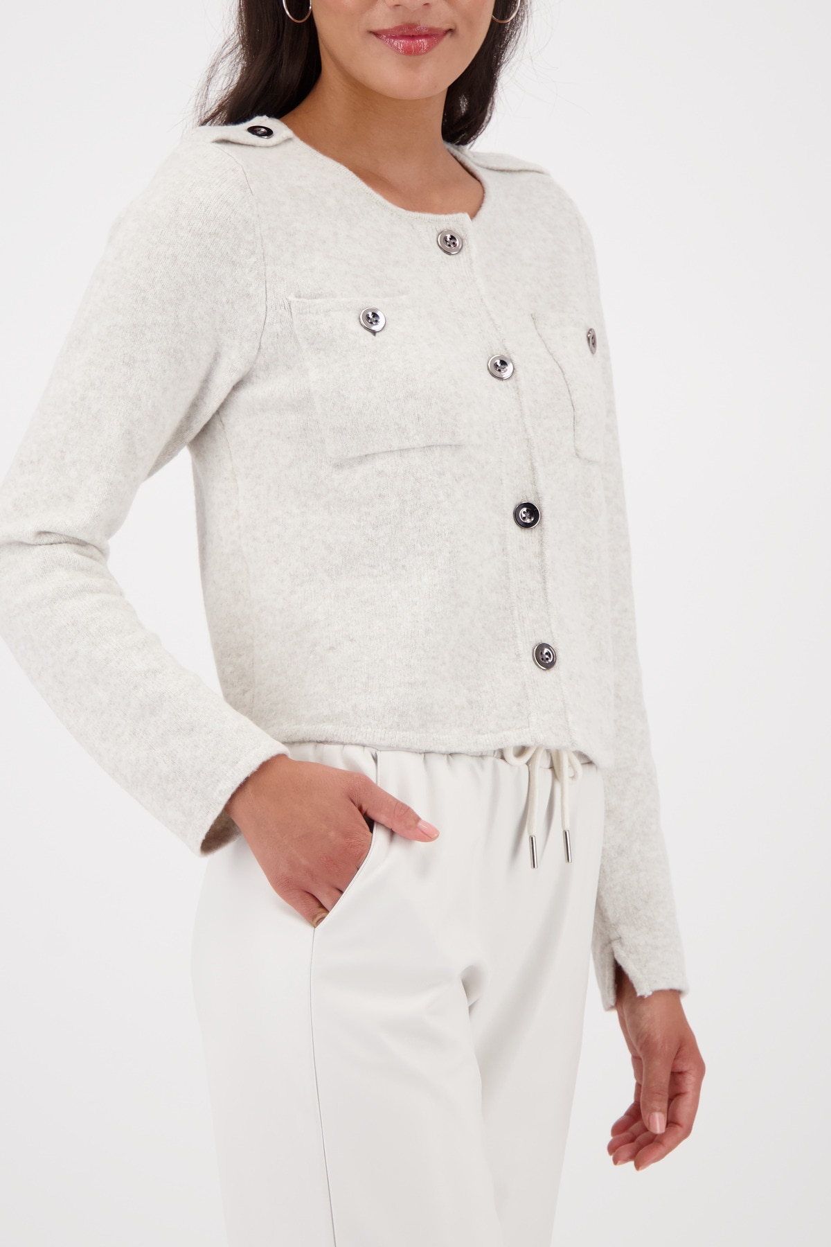 Monari Strickjacke »Jacke Strickjacke Tasche«