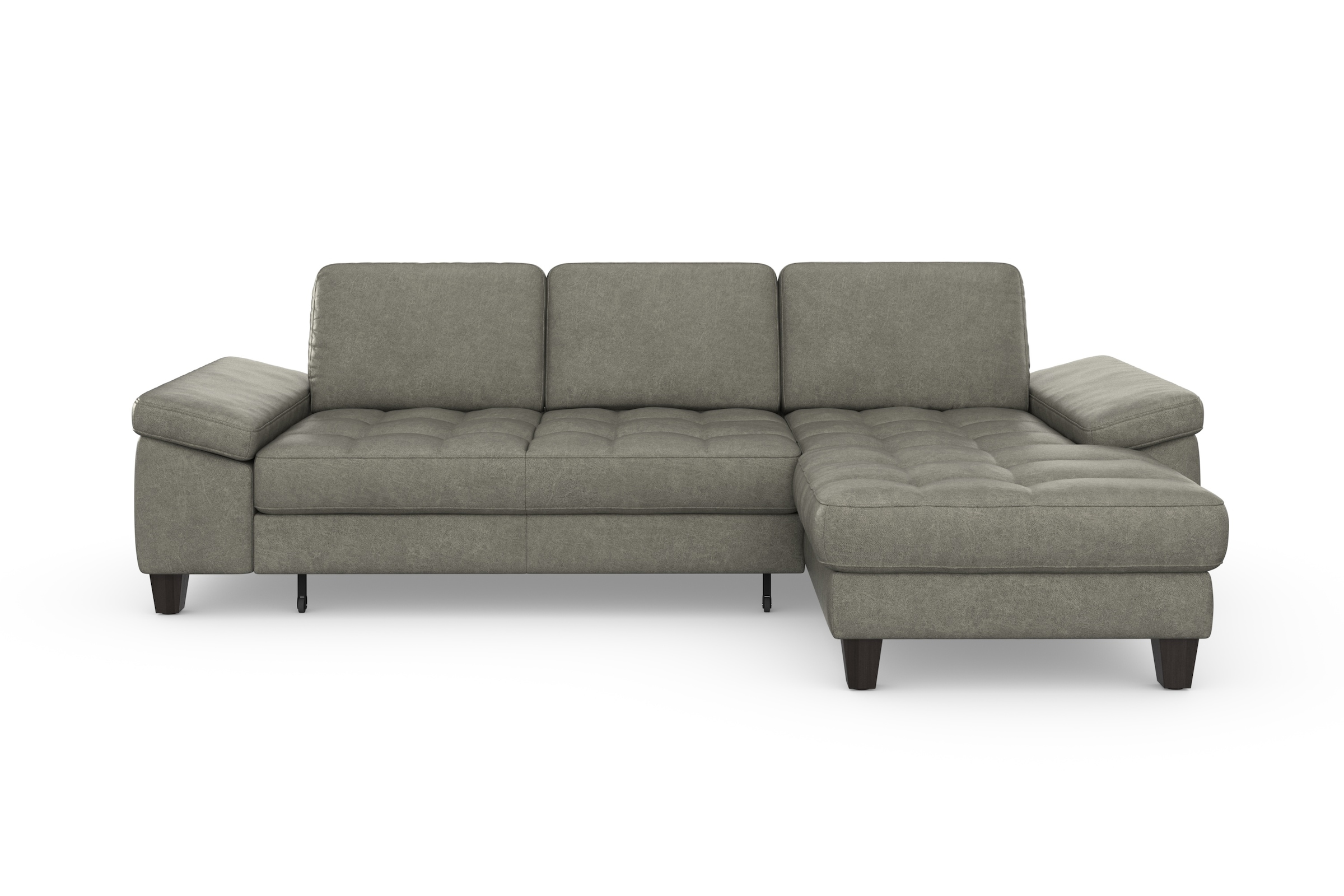 sit&more Ecksofa »Westham L-Form«, Recamiere, mit oder ohne Bettfunktion, Bettkasten, Füße wengefarben