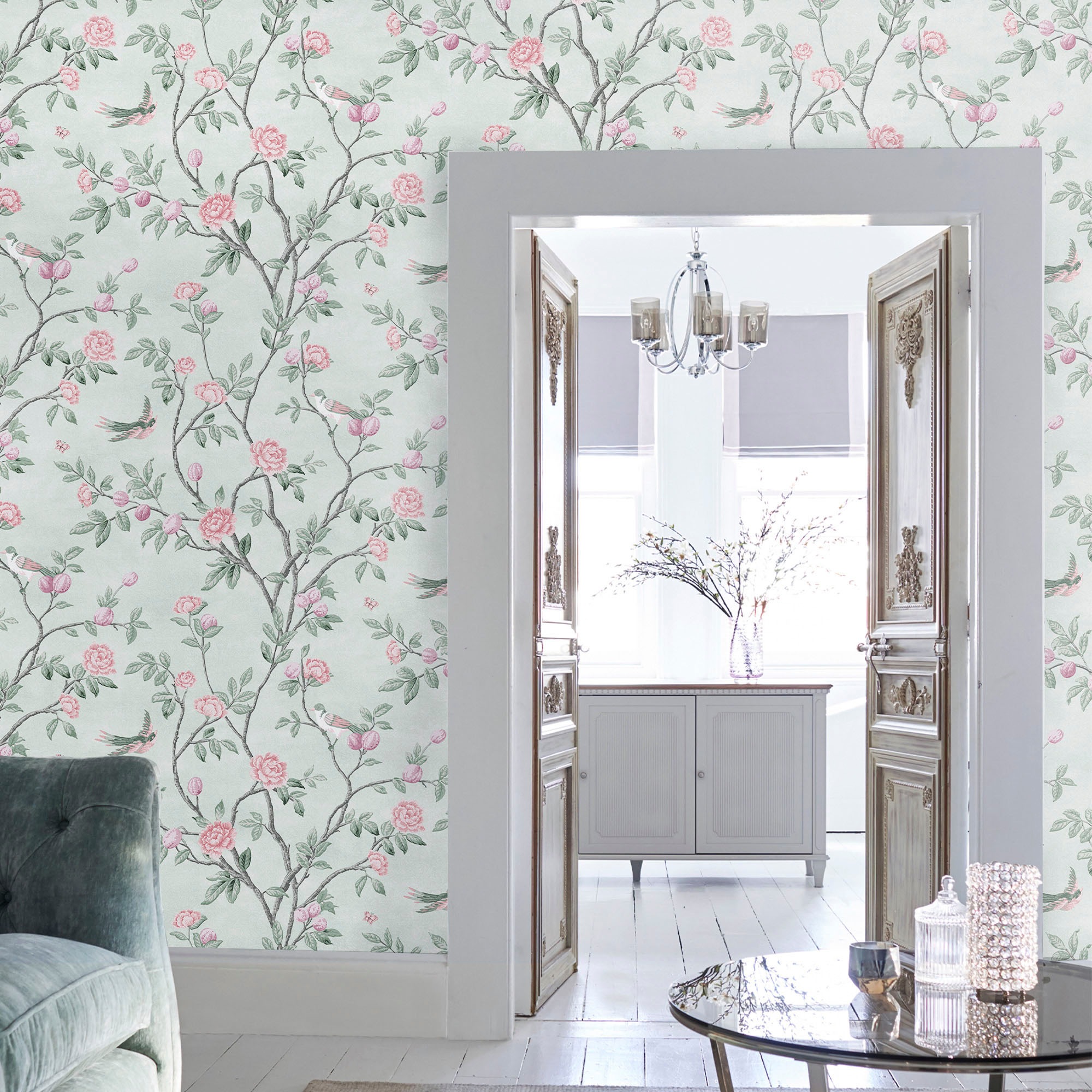 LAURA ASHLEY Vliestapete »Eglantine«, gemustert, FSC® zertifiziert, mit lebhaftem Druck, 10 Meter Länge